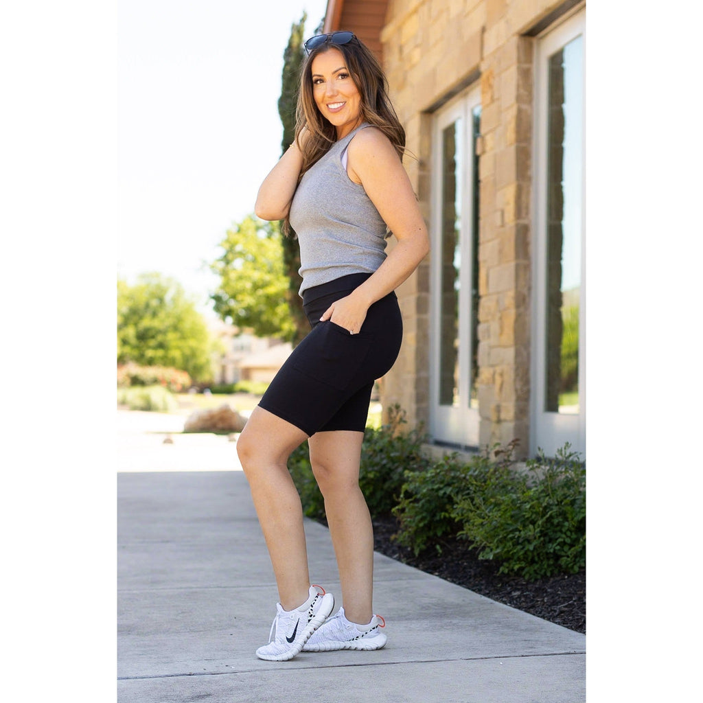 Bree - Short cycliste noir 7 pouces