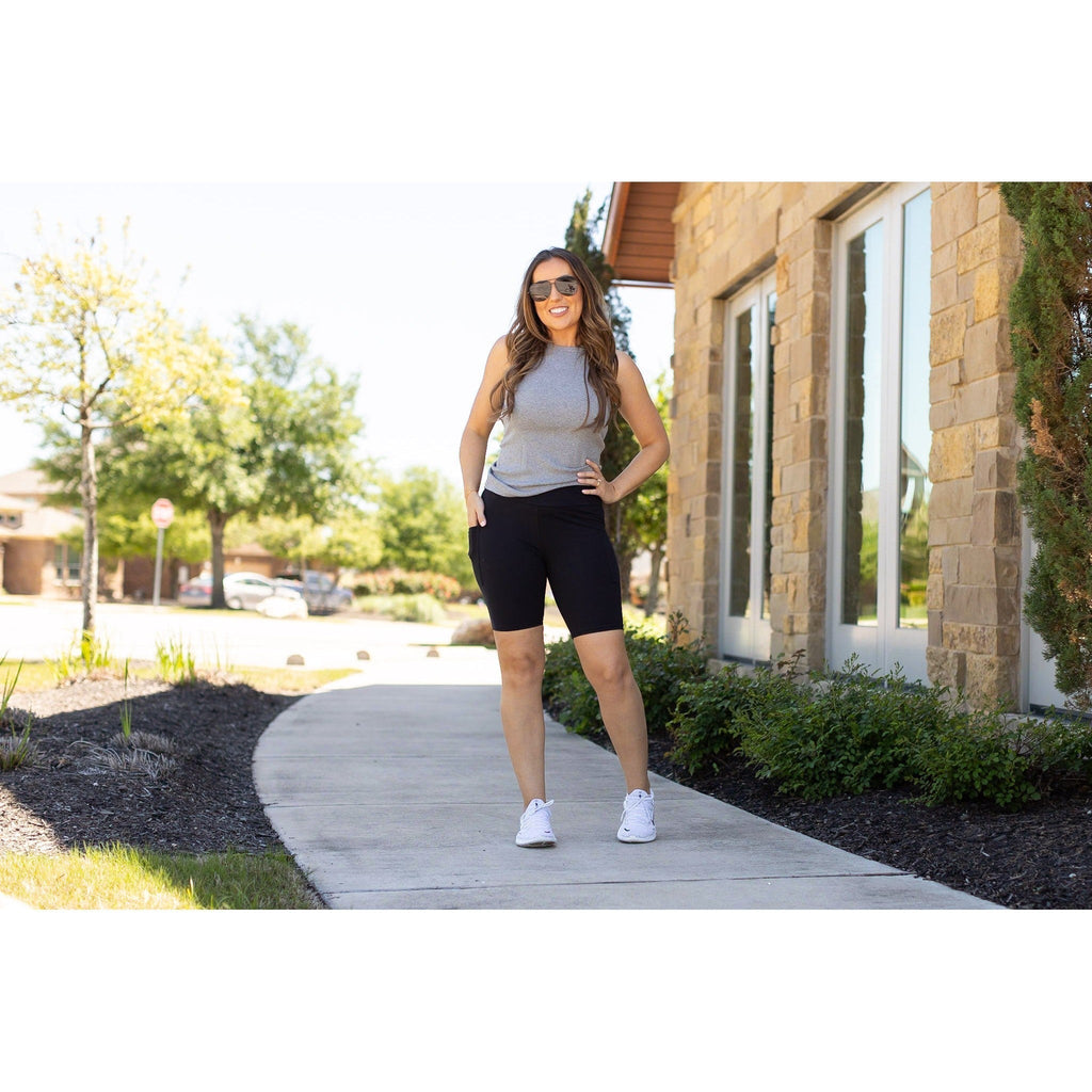 Bree - Short cycliste noir 7 pouces