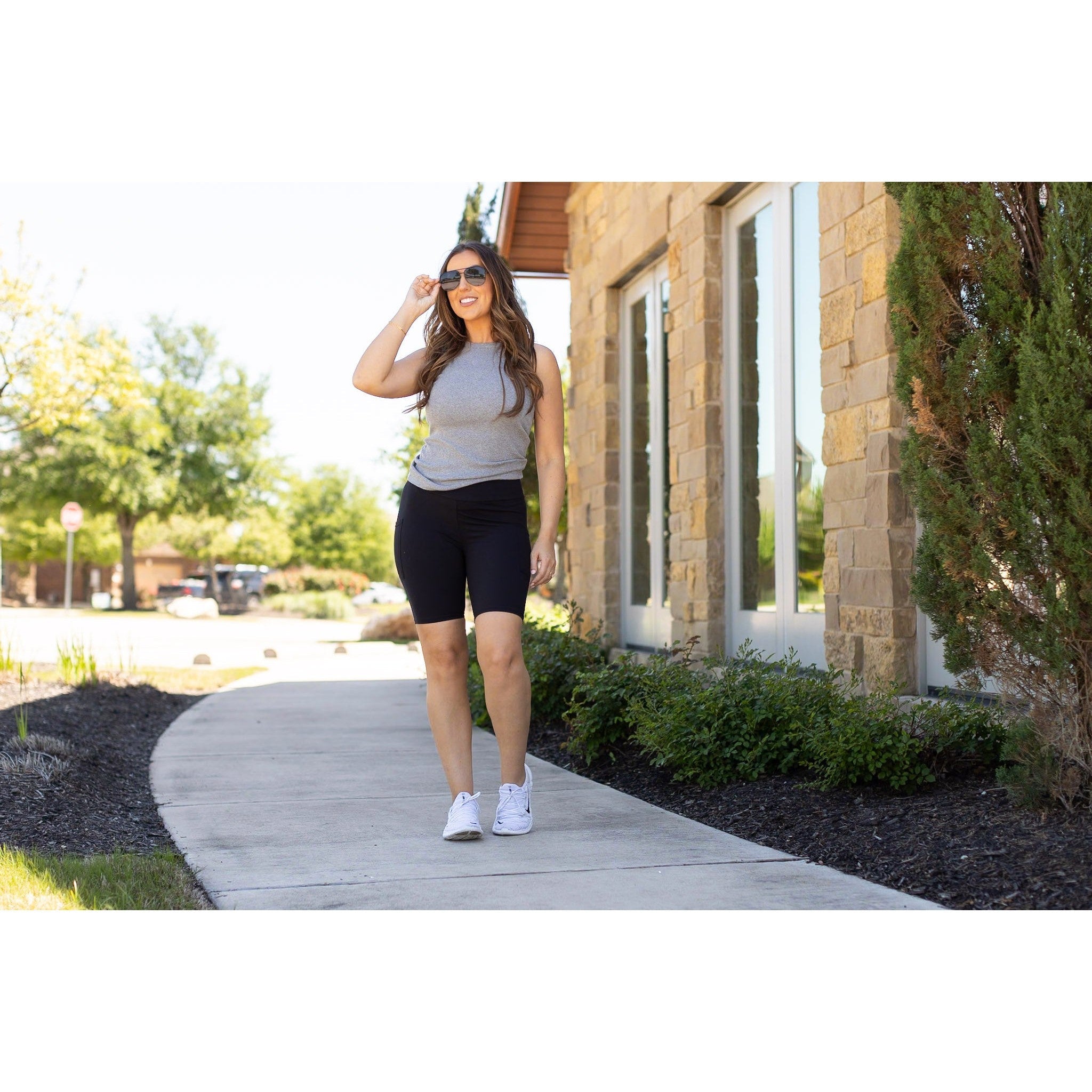 Bree - Short cycliste noir 7 pouces
