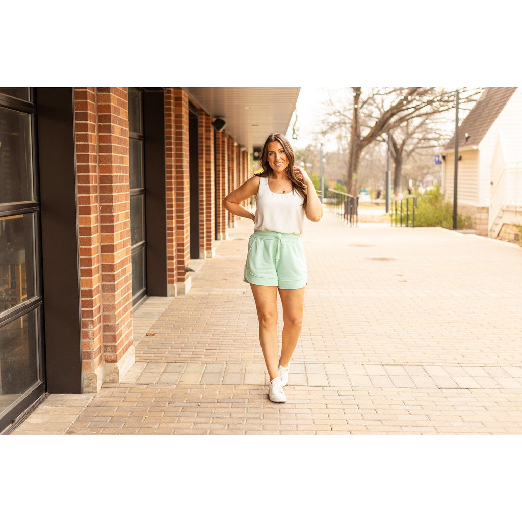 Emelia Terry Cloth Shorts - Mint