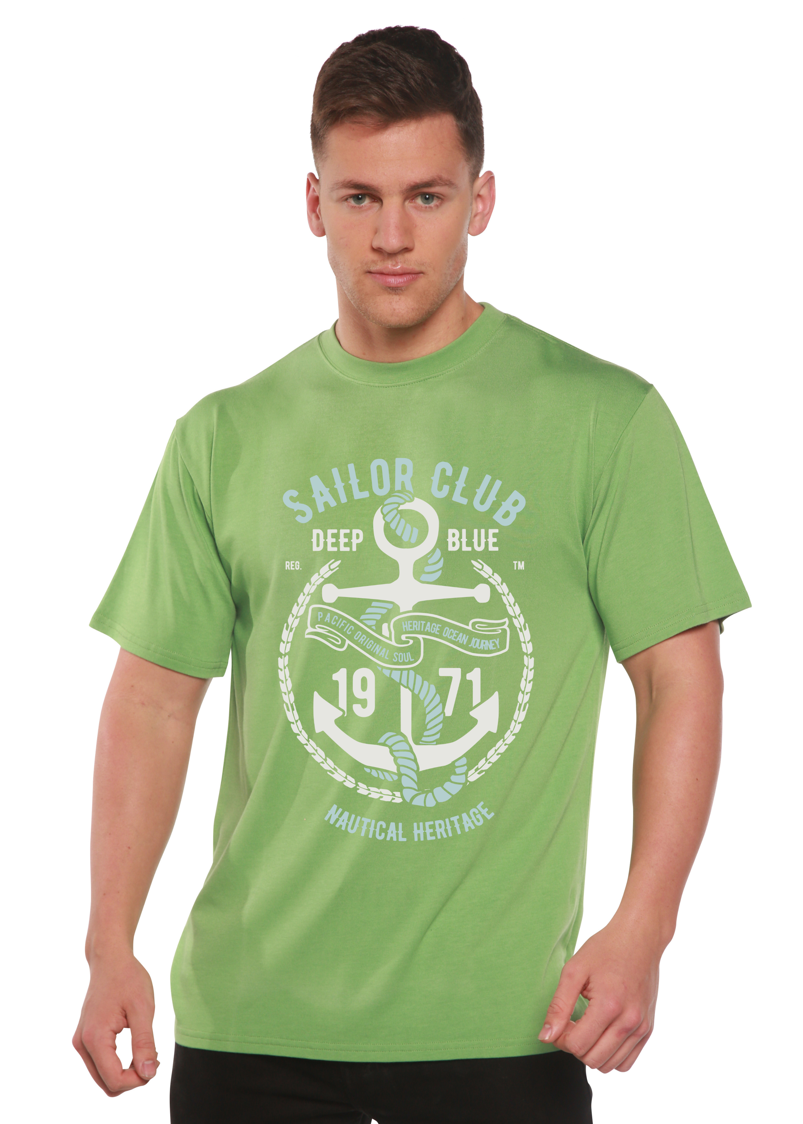 Sailor Club Spun Bamboo® Men's Bamboo Viscose/Organic Cotton Short Sleeve Graphic T-Shirt - The7Letter