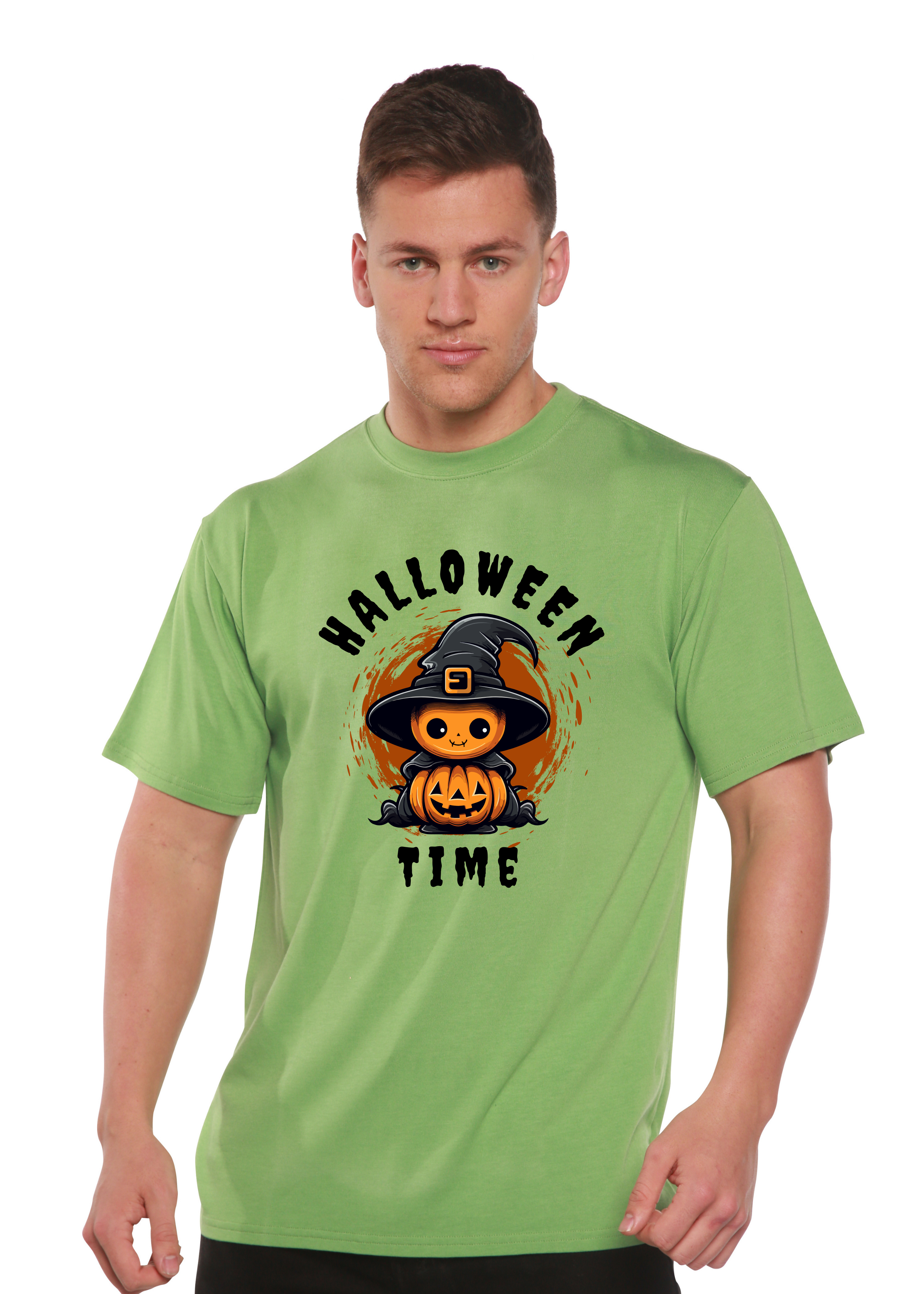 Halloween Time Unisex Bamboo Viscose/Organic Cotton Short Sleeve Graphic T-Shirt - The7Letter