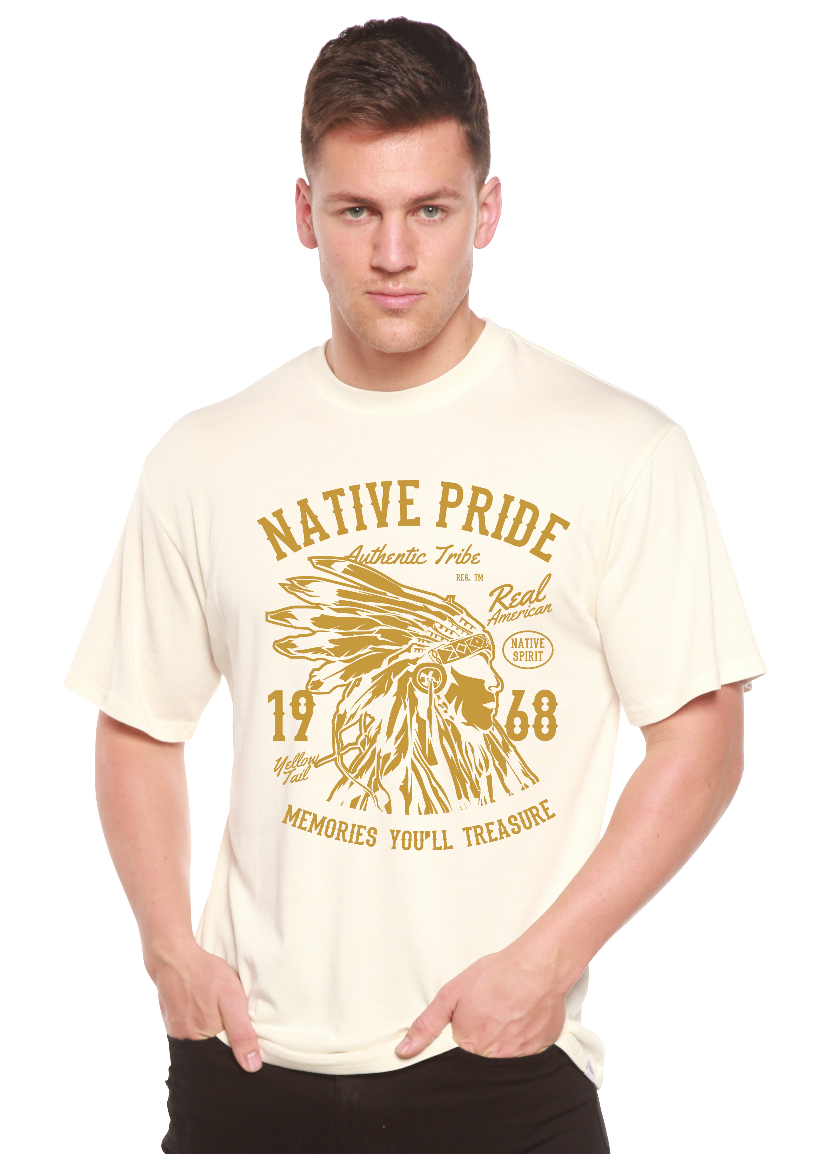 Native Pride Spun Bamboo® Men's Bamboo Viscose/Organic Cotton Short Sleeve Graphic T-Shirt - The7Letter