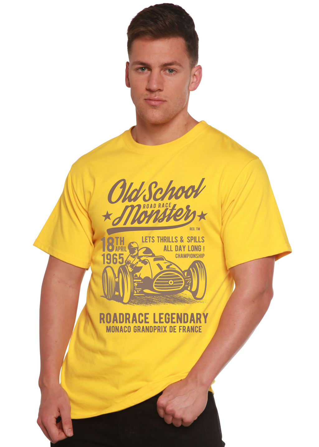 Old School Road Spun Bamboo® Men's Bamboo Viscose/Organic Cotton Short Sleeve Graphic T-Shirt - The7Letter
