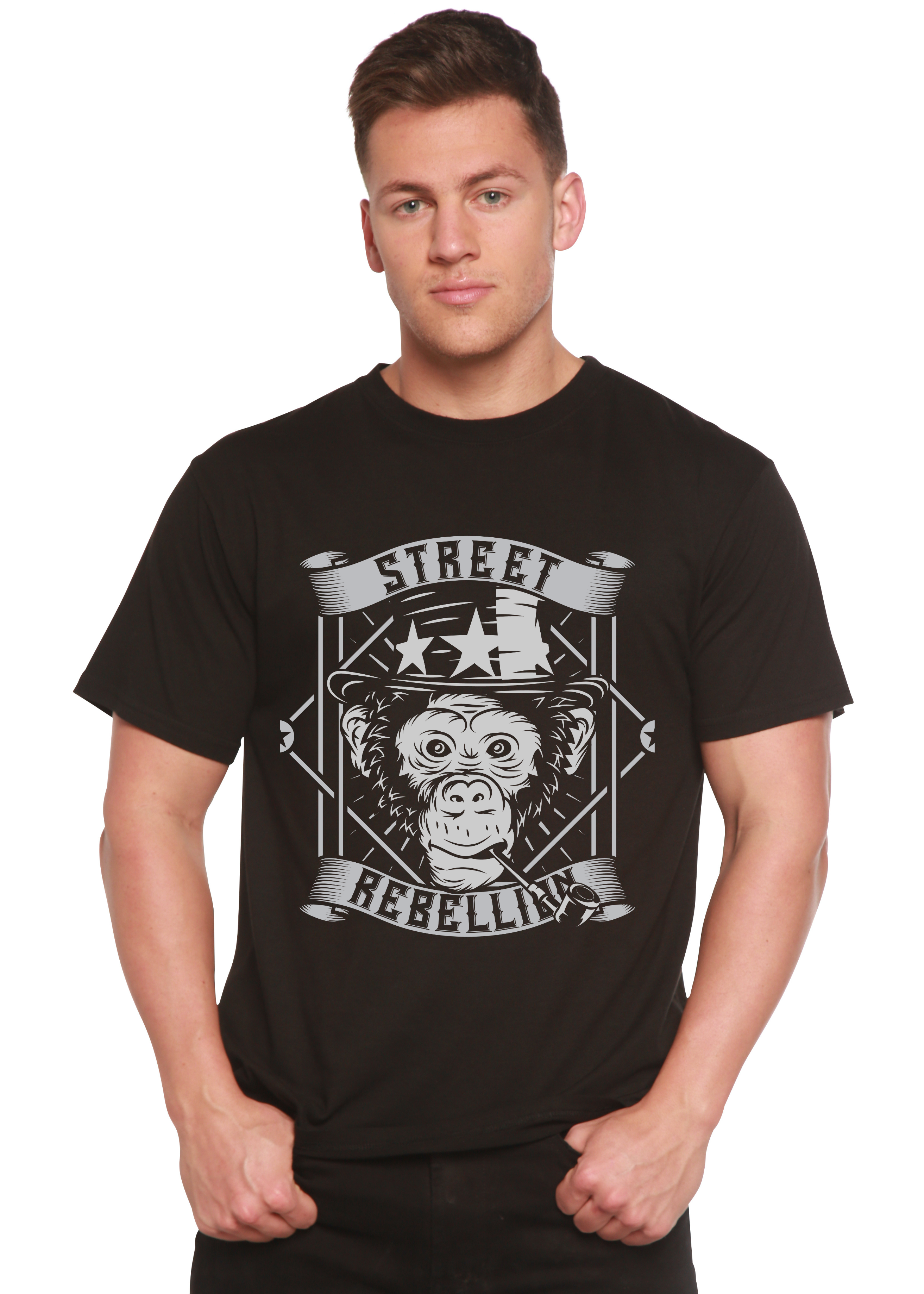 Street Men's Bamboo Viscose/Organic Cotton Short Sleeve Graphic T-Shirt - The7Letter