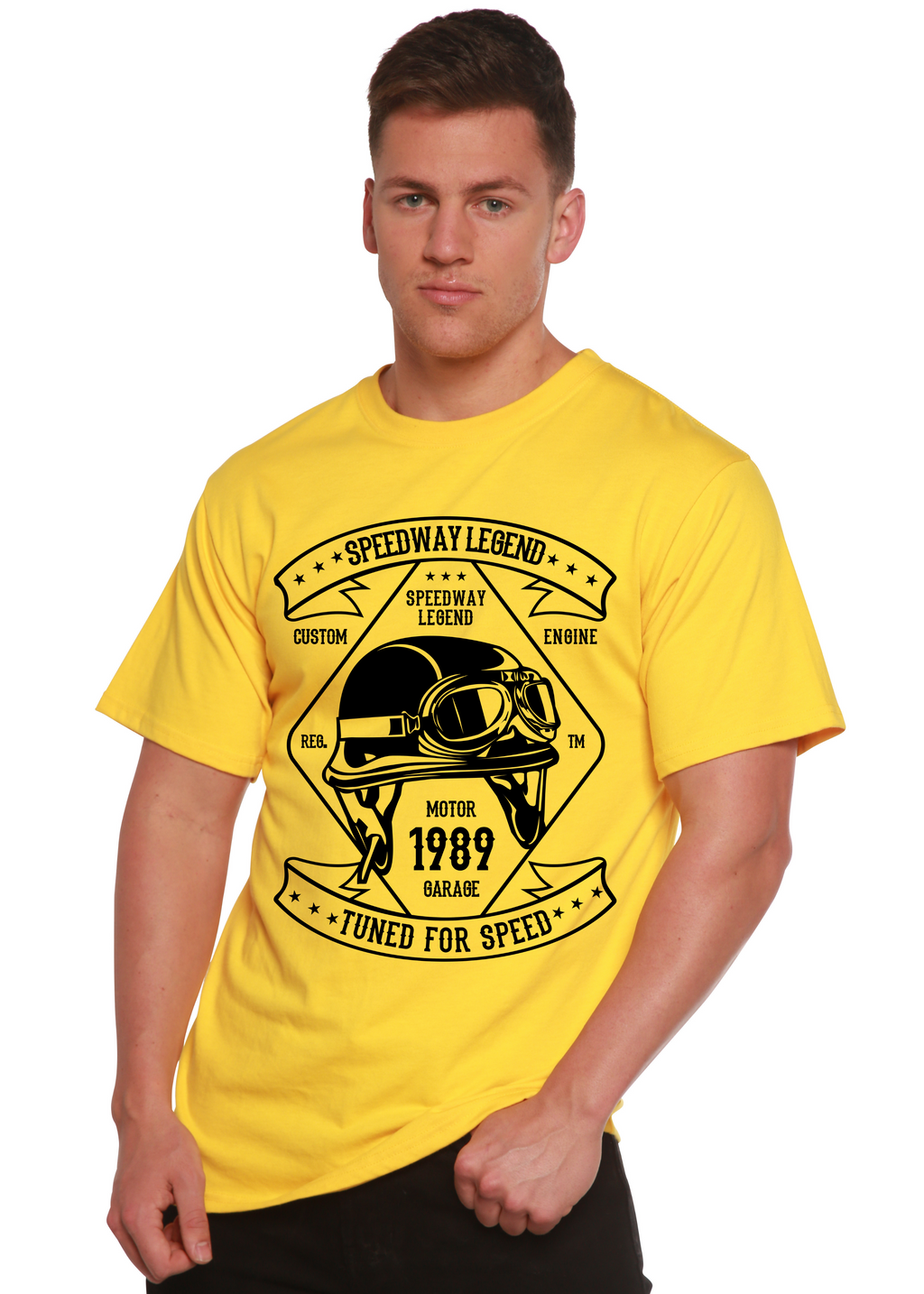 Speedway Legend Spun Bamboo® Men's Bamboo Viscose/Organic Cotton Short Sleeve Graphic T-Shirt - The7Letter