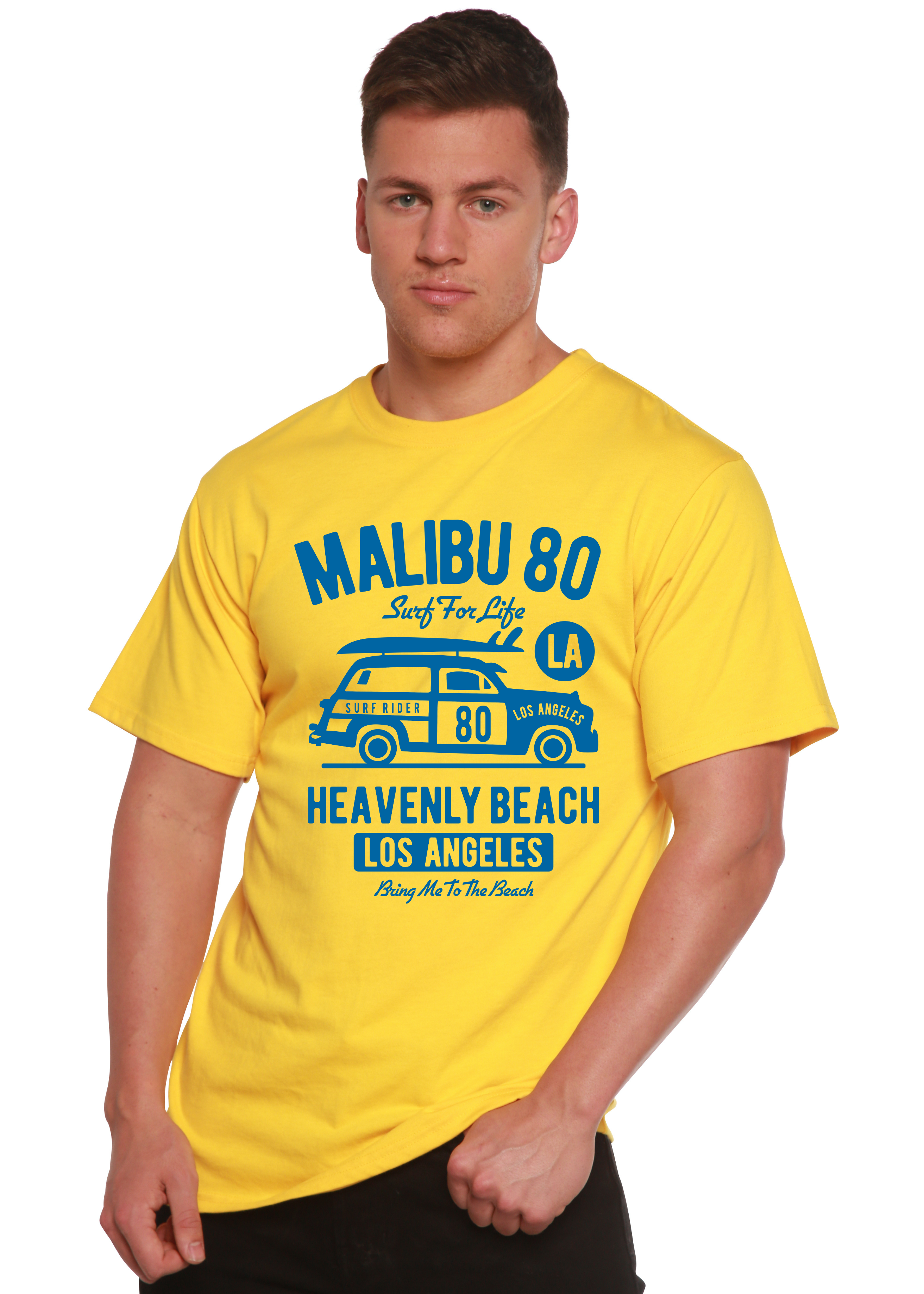 Malibu 80 Men's Bamboo Viscose/Organic Cotton Short Sleeve Graphic T-Shirt - The7Letter