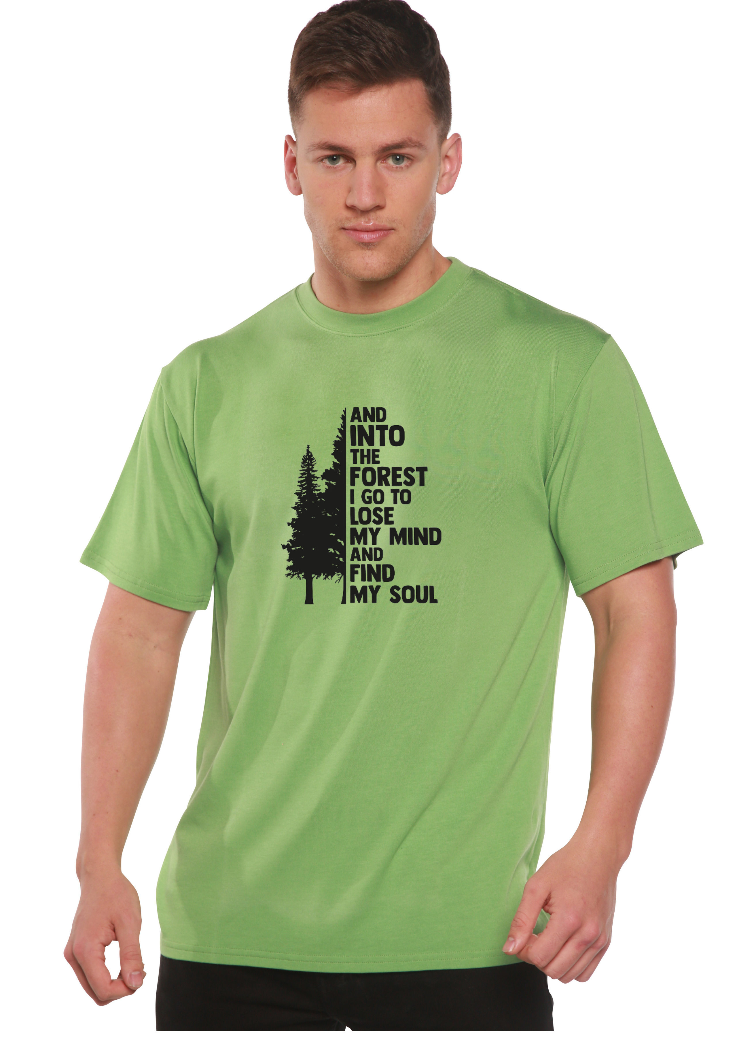 And Into The Forest I Go Men's Bamboo Viscose/Organic Cotton Short Sleeve Graphic T-Shirt - The7Letter