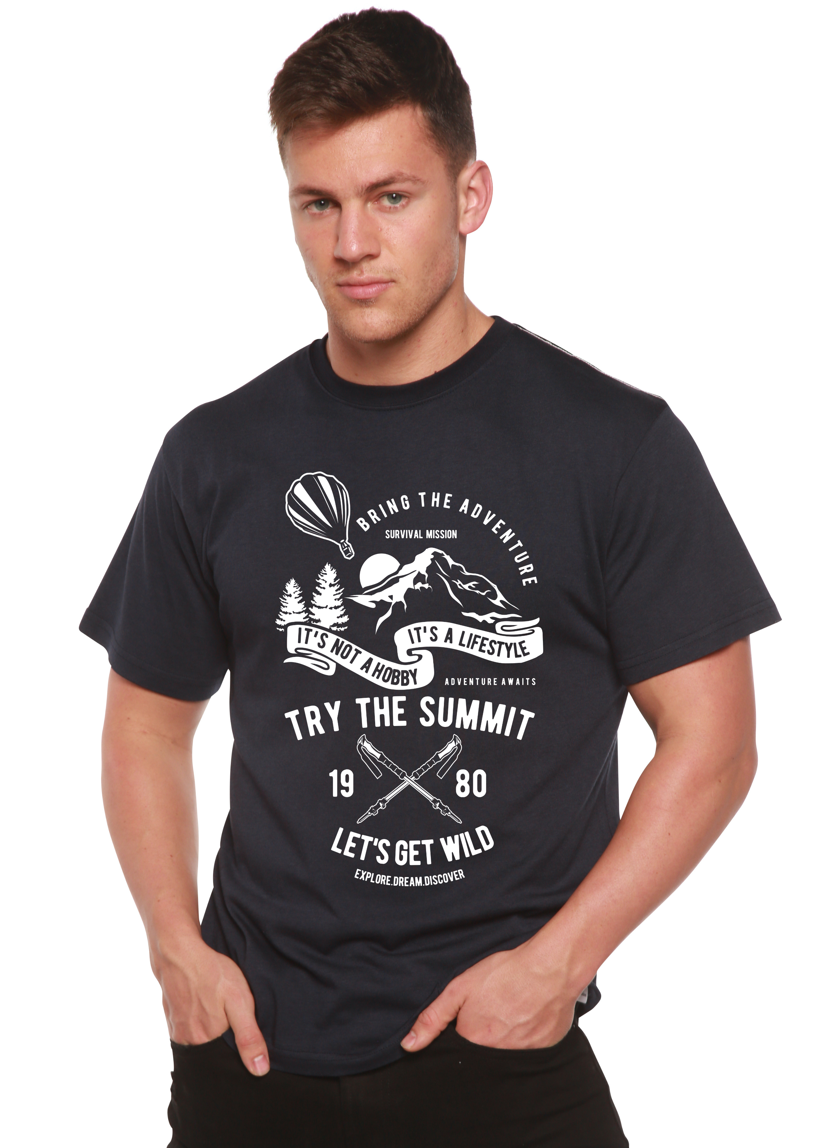 Try The Summit Spun Bamboo® Men's Bamboo Viscose/Organic Cotton Short Sleeve Graphic T-Shirt - The7Letter