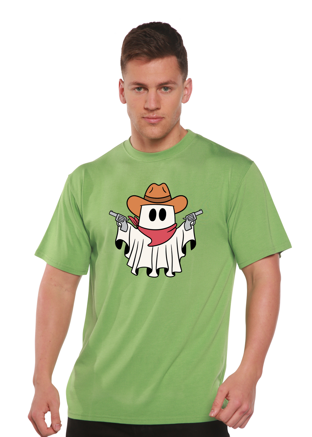 Cowboy Ghost Unisex Bamboo Viscose/Organic Cotton Short Sleeve Graphic T-Shirt - The7Letter