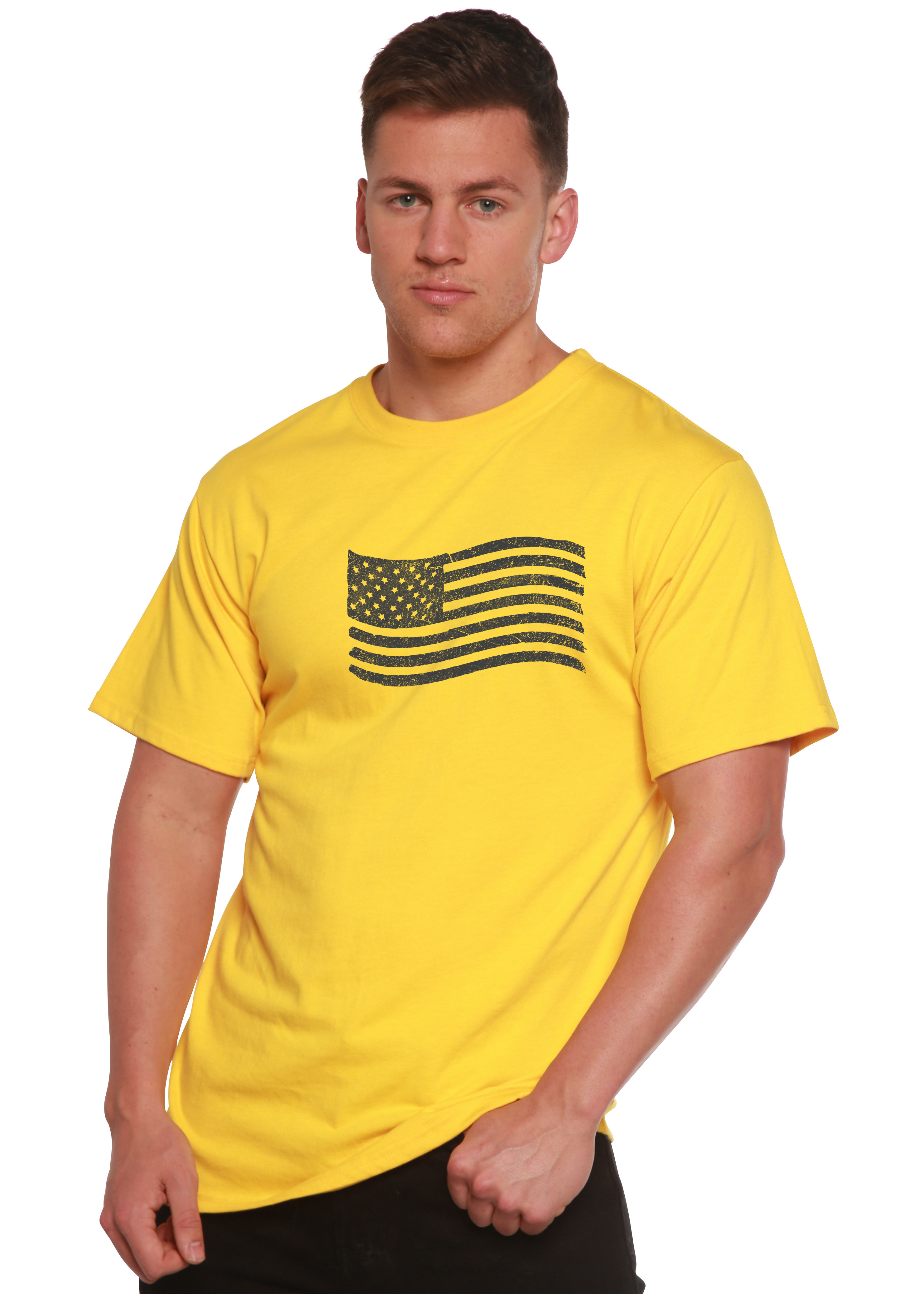 American Flag Men's Bamboo Short Sleeve Graphic T-Shirt - The7Letter