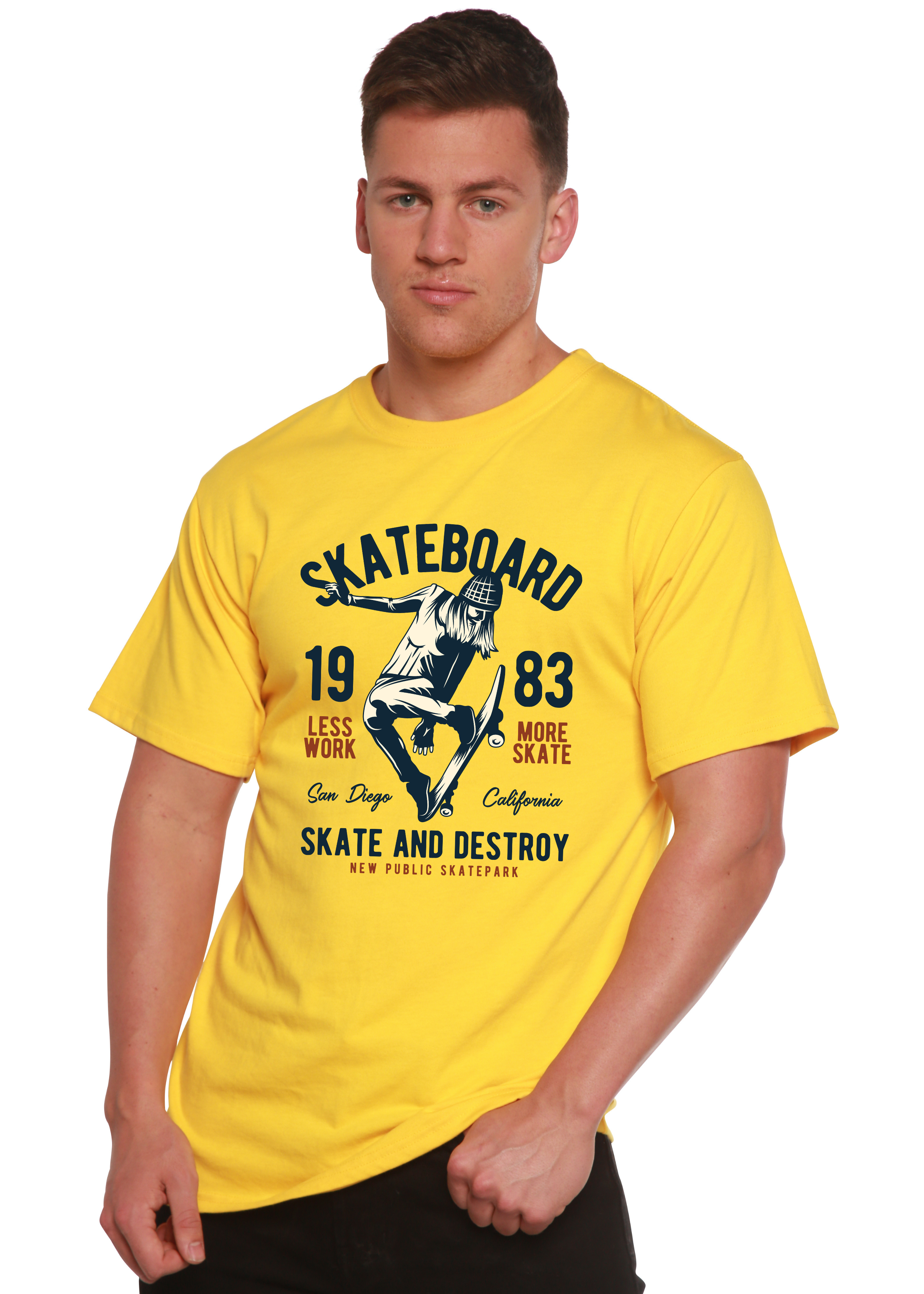 Skateboard 1983 Men's Bamboo Viscose/Organic Cotton Short Sleeve Graphic T-Shirt - The7Letter