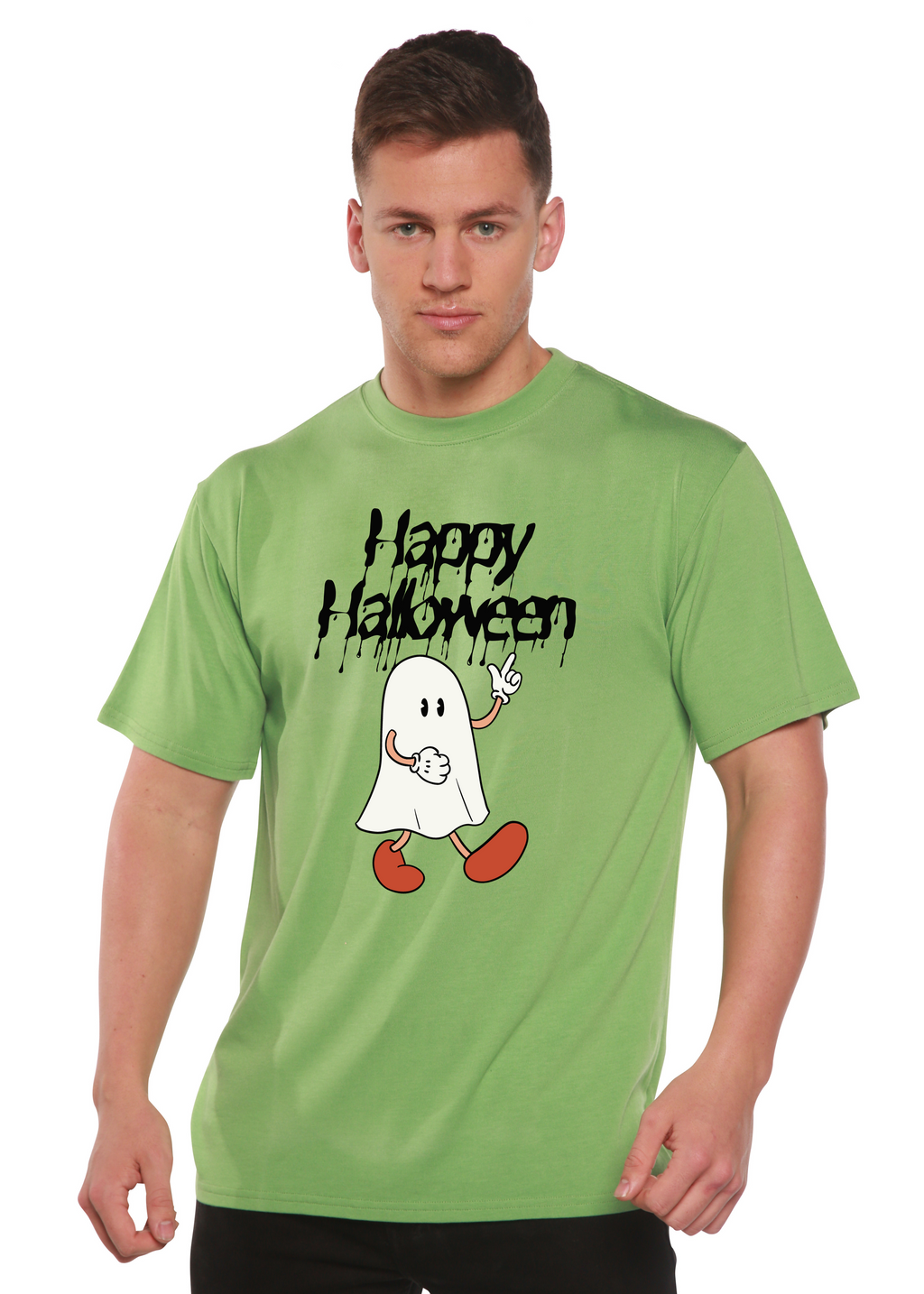 Happy Halloween Men's Bamboo Viscose/Organic Cotton Short Sleeve Graphic T-Shirt - The7Letter