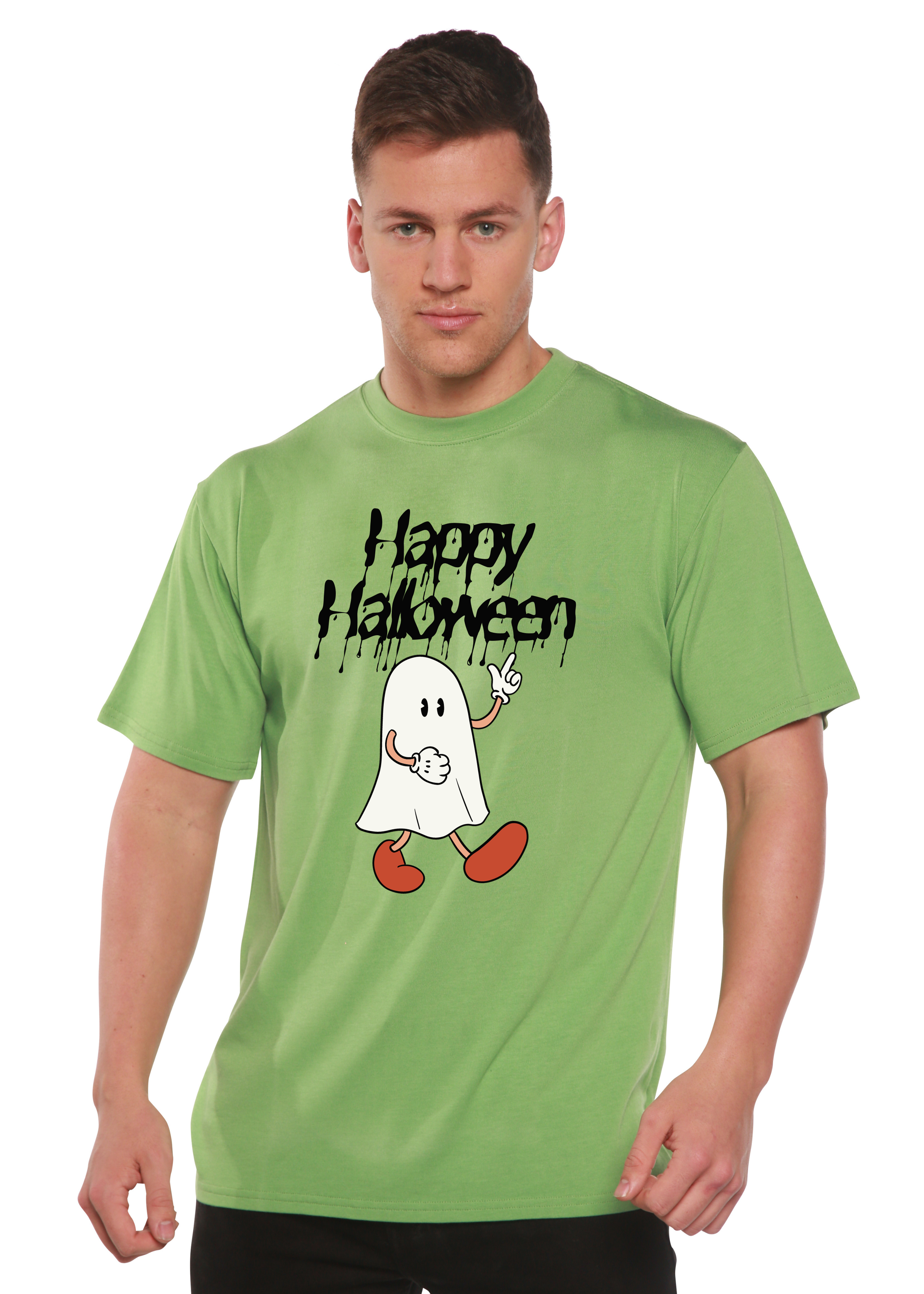 Happy Halloween Men's Bamboo Viscose/Organic Cotton Short Sleeve Graphic T-Shirt - The7Letter