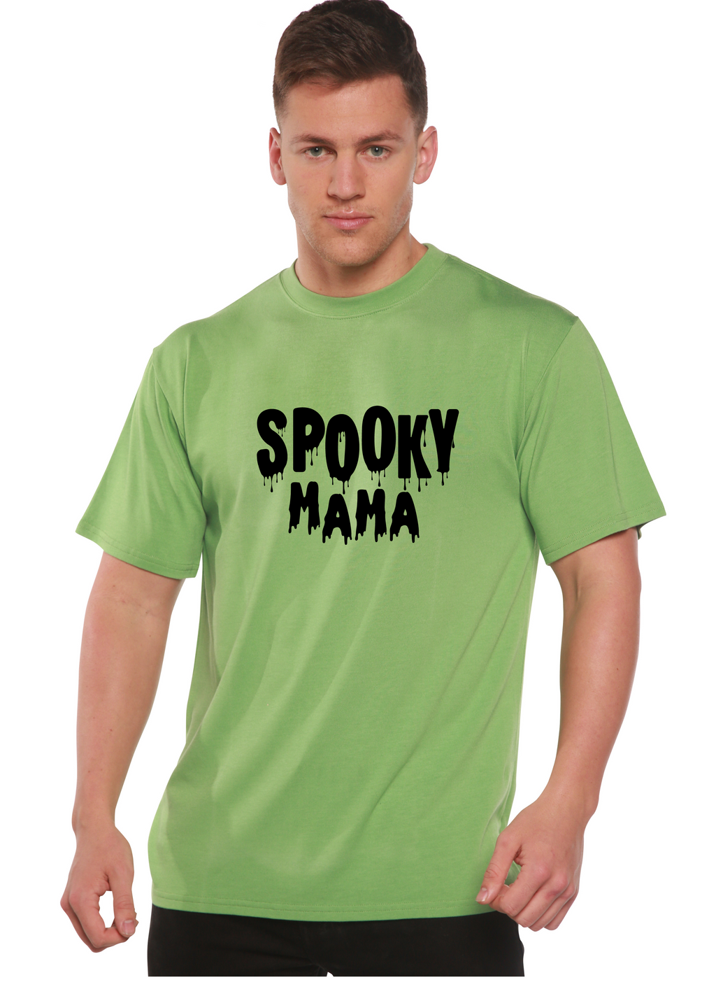 Spooky Mama Halloween Men's Bamboo Viscose/Organic Cotton Short Sleeve Graphic T-Shirt - The7Letter
