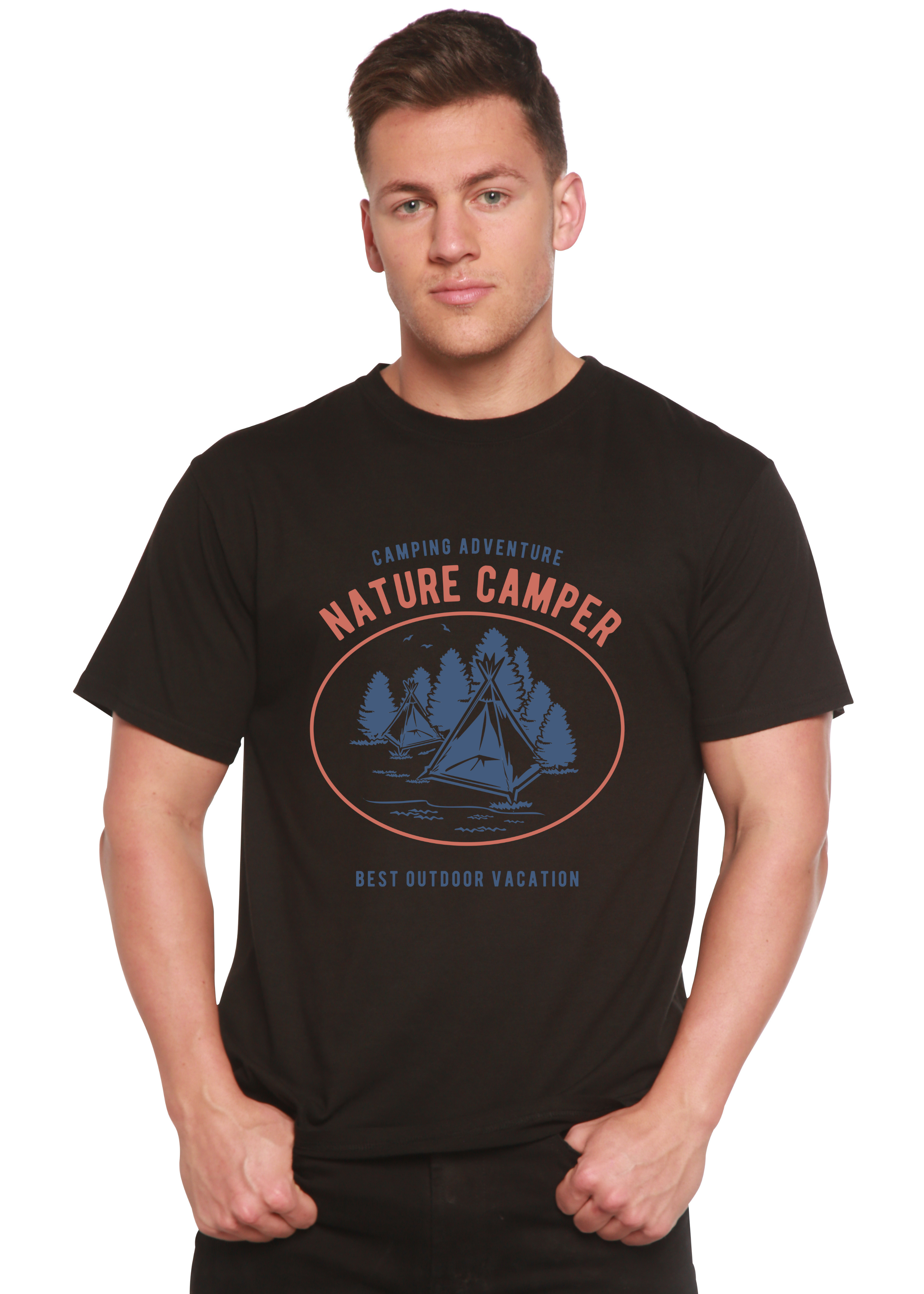 Nature Camper Spun Bamboo® Men's Bamboo Viscose/Organic Cotton Short Sleeve Graphic T-Shirt - The7Letter