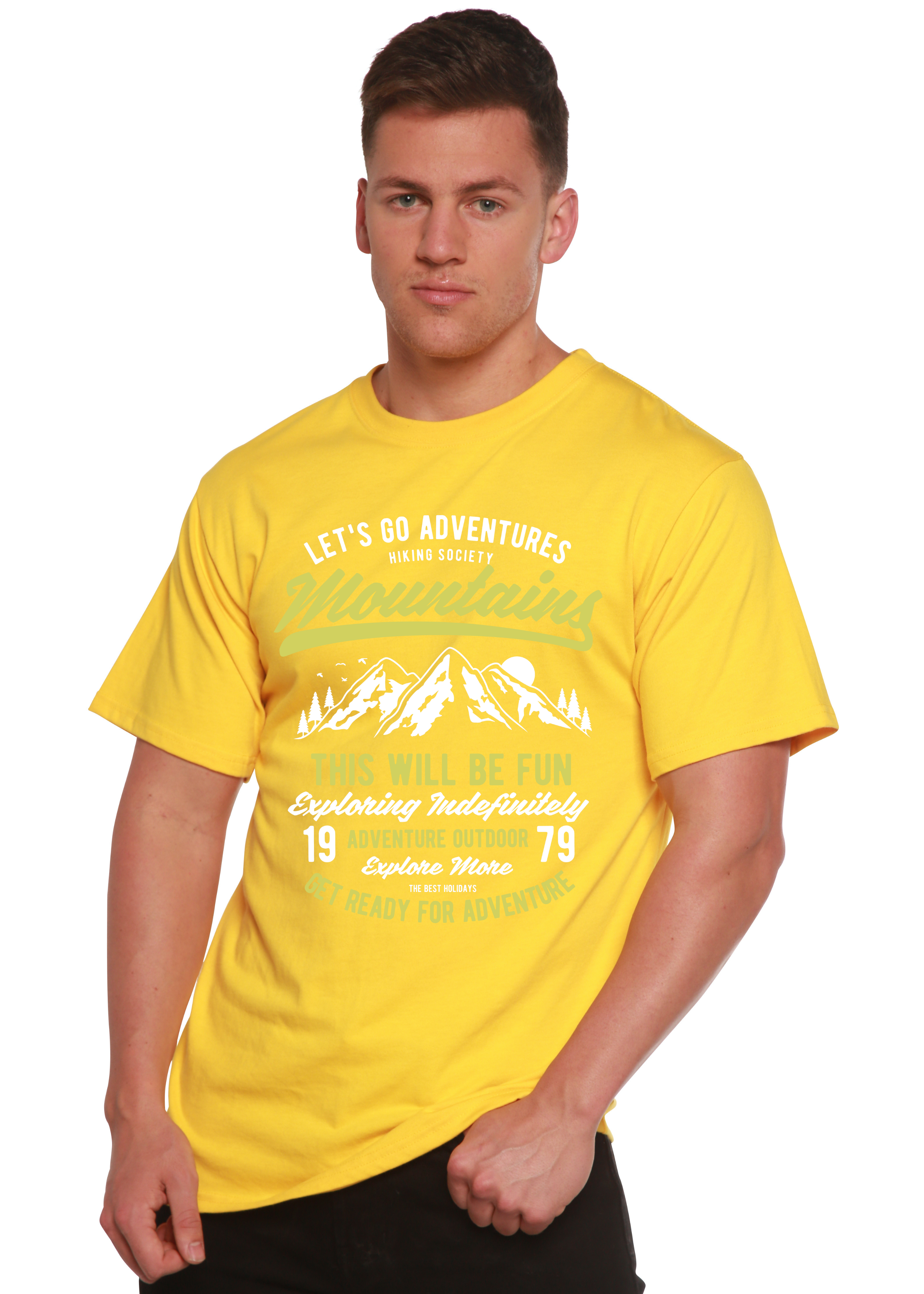 Let's Go Adventure Men's Bamboo Viscose/Organic Cotton Short Sleeve Graphic T-Shirt - The7Letter
