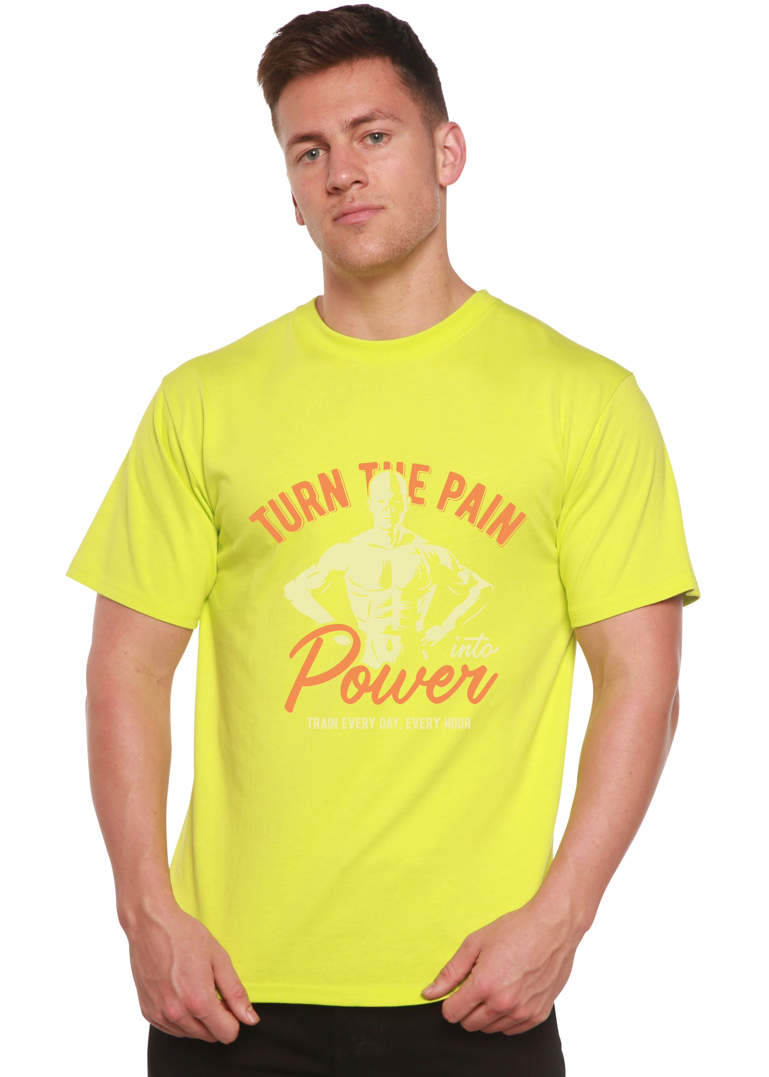 Turn The Pain Men's Bamboo Viscose/Organic Cotton Short Sleeve Graphic T-Shirt - The7Letter