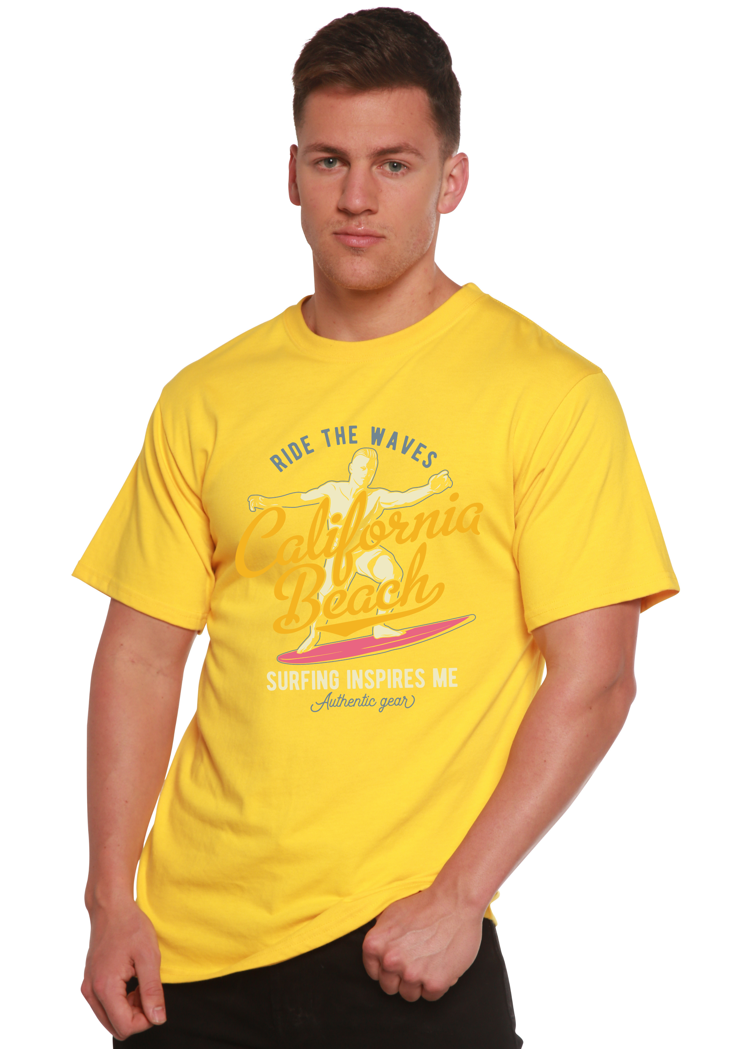 California Beach Men's Bamboo Viscose/Organic Cotton Short Sleeve Graphic T-Shirt - The7Letter