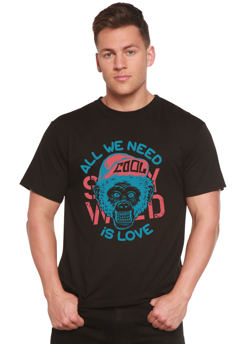 All We Need is Love Men's Bamboo Viscose/Organic Cotton Short Sleeve Graphic T-Shirt - The7Letter
