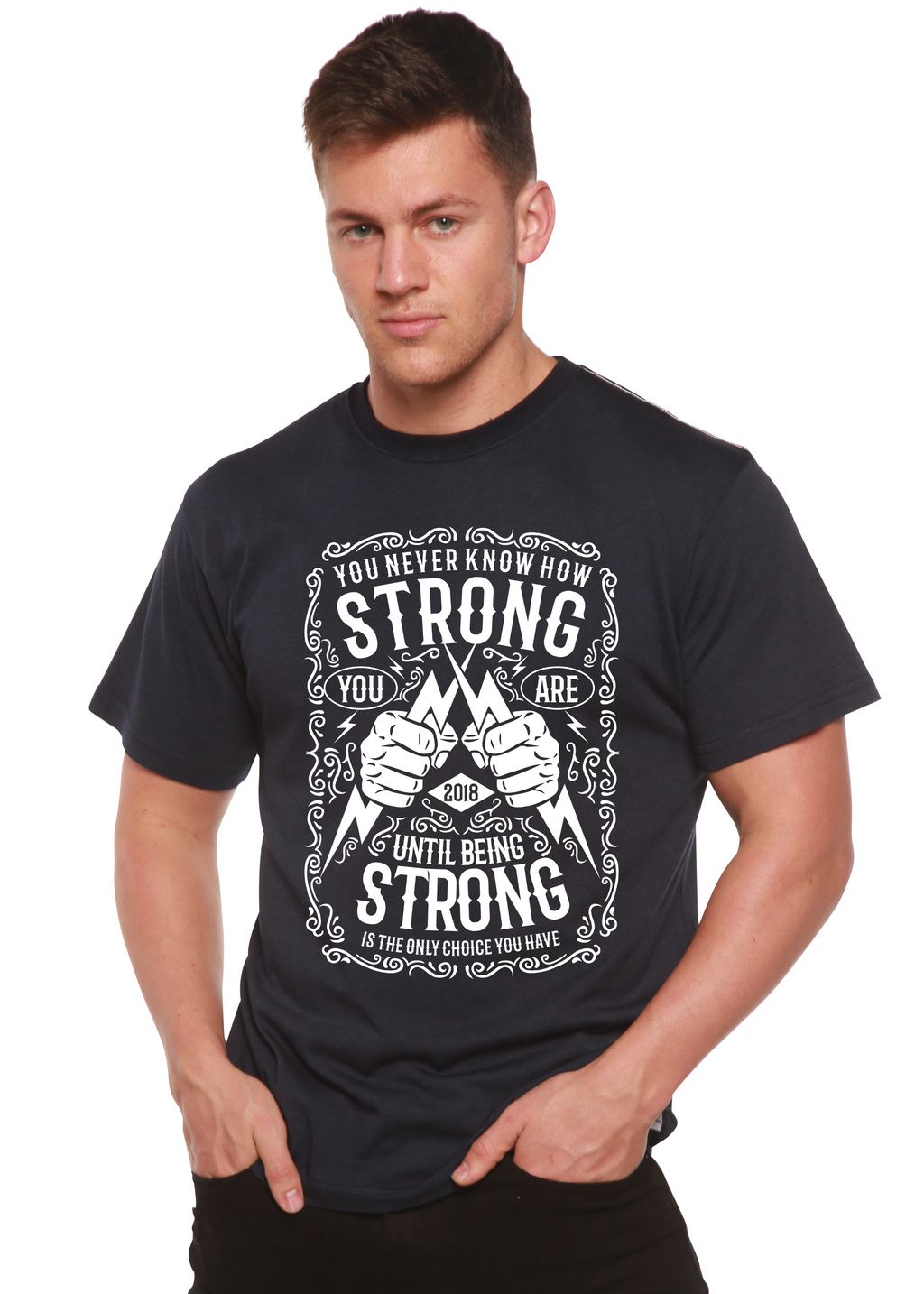Strong Spun Bamboo® Men's Bamboo Viscose/Organic Cotton Short Sleeve Graphic T-Shirt - The7Letter