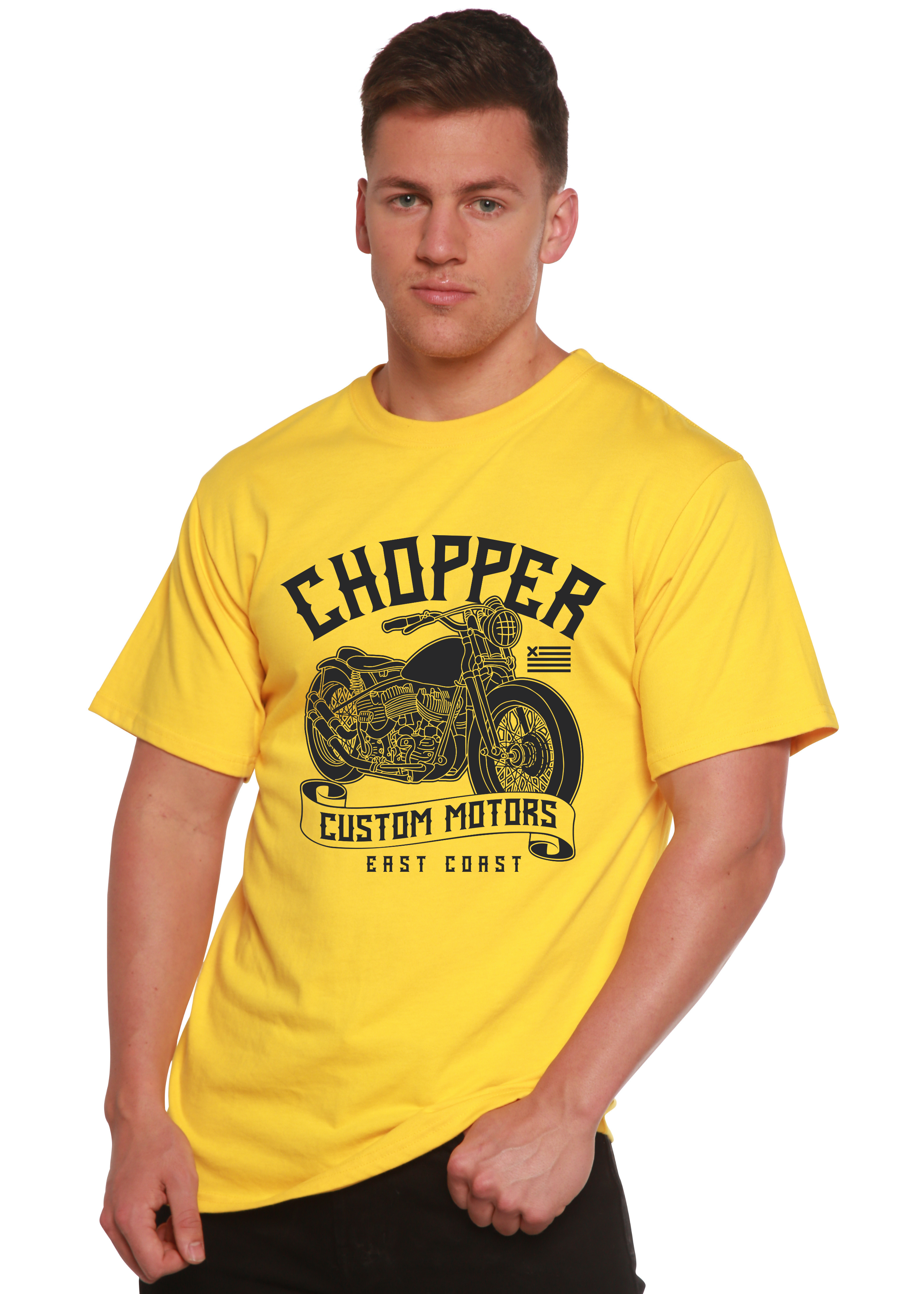 Chopper Custom Motors Men's Bamboo Viscose/Organic Cotton Short Sleeve Graphic T-Shirt - The7Letter