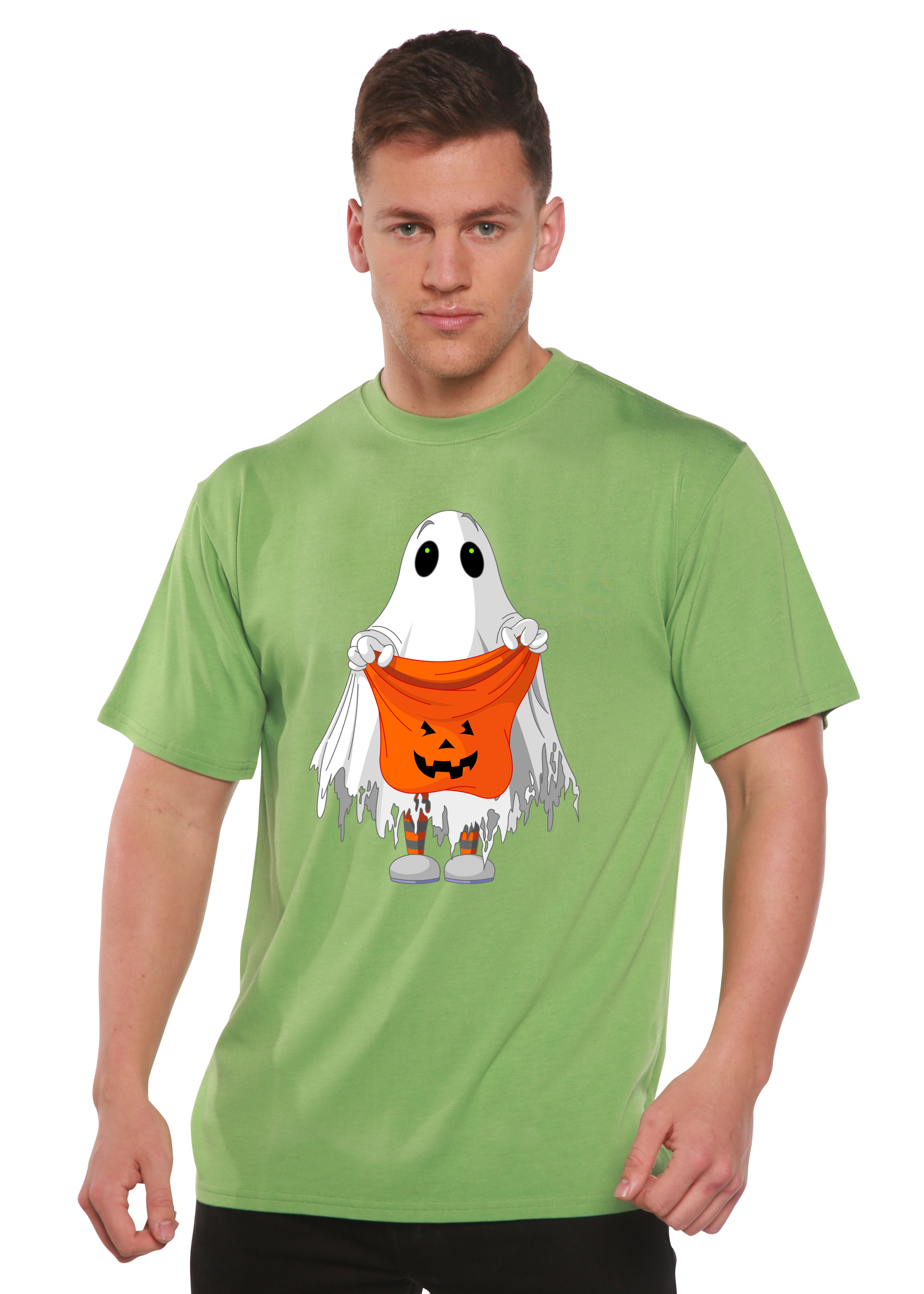 Boo Halloween Men's Bamboo Viscose/Organic Cotton Short Sleeve Graphic T-Shirt - The7Letter