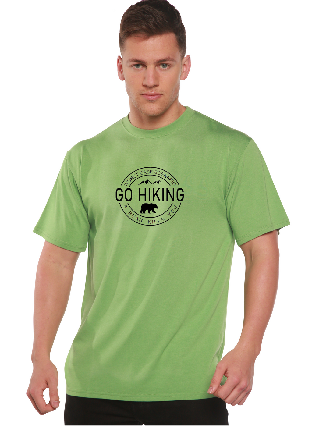 Go Hiking Men's Bamboo Viscose/Organic Cotton Short Sleeve Graphic T-Shirt - The7Letter