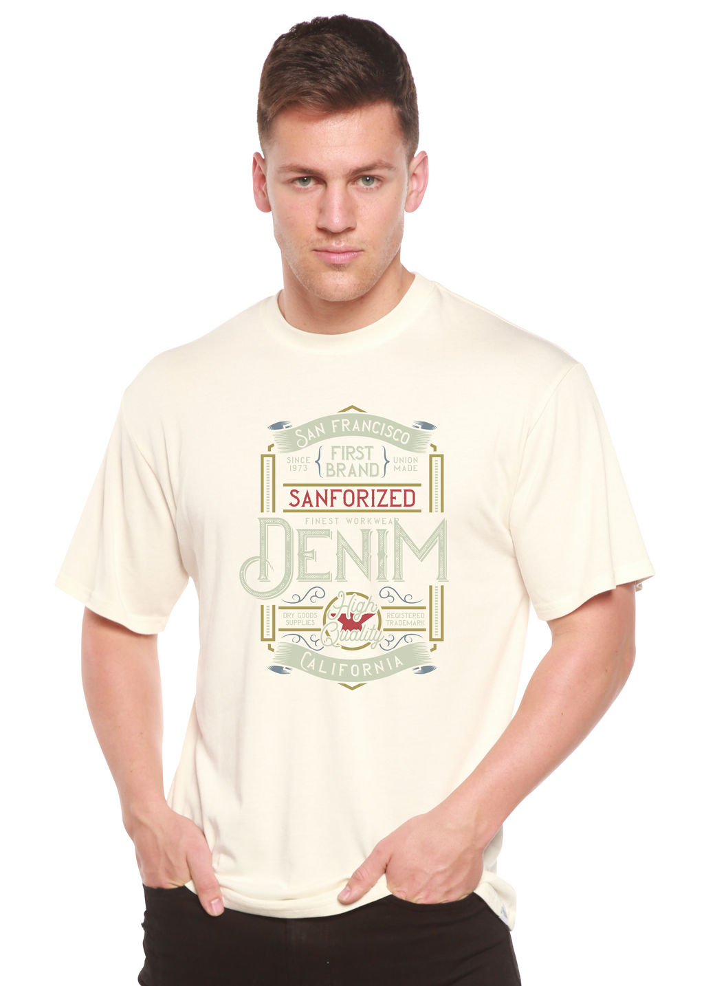 Denim California Men's Bamboo Viscose/Organic Cotton Short Sleeve Graphic T-Shirt - The7Letter