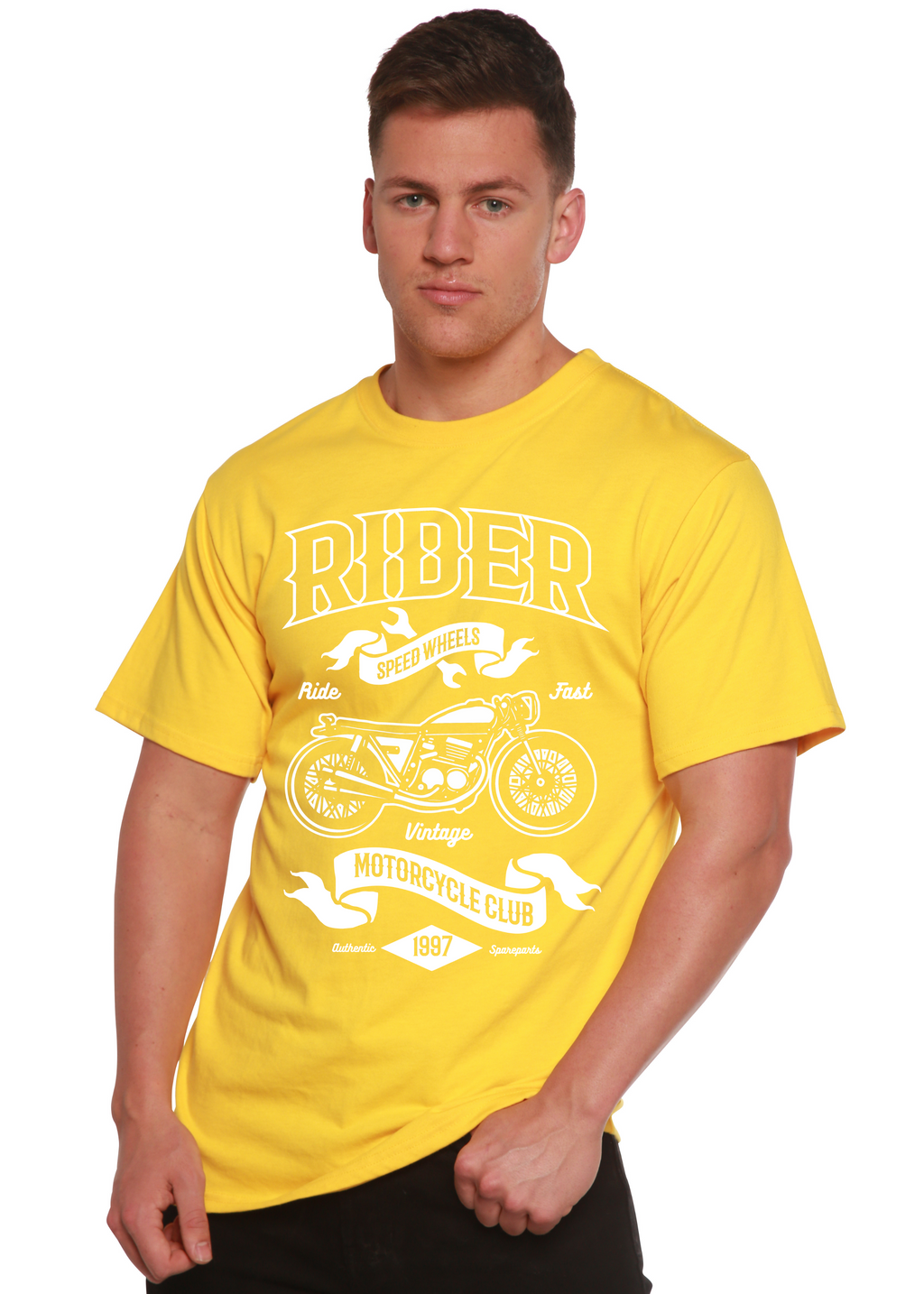Rider Spun Bamboo® Men's Bamboo Viscose/Organic Cotton Short Sleeve Graphic T-Shirt - The7Letter