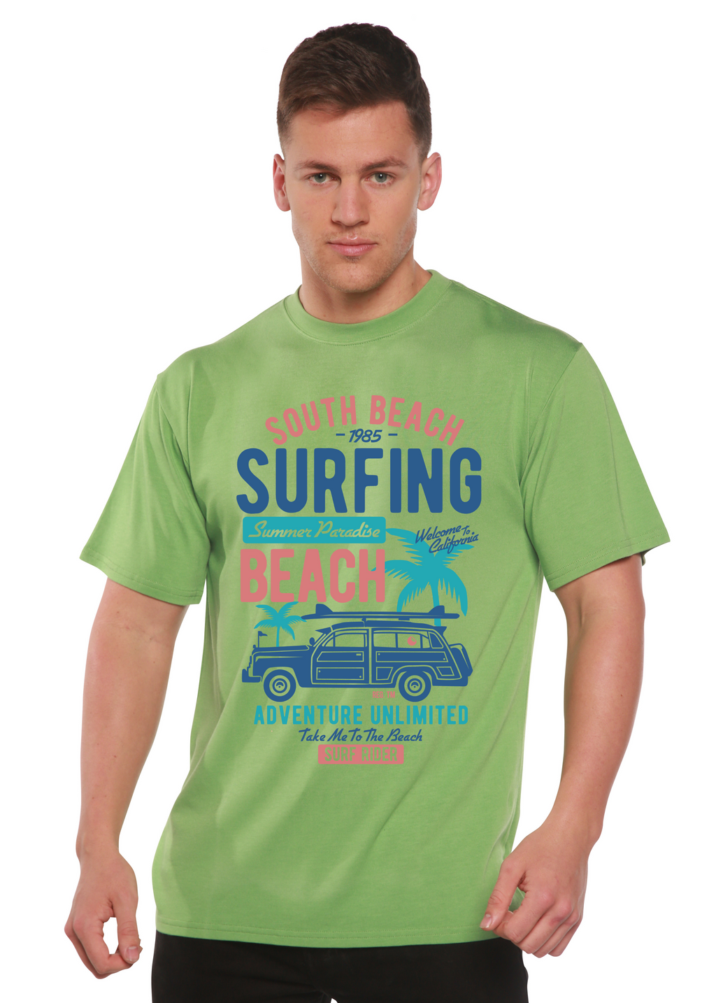 South Beach Spun Bamboo® Men's Bamboo Viscose/Organic Cotton Short Sleeve Graphic T-Shirt - The7Letter