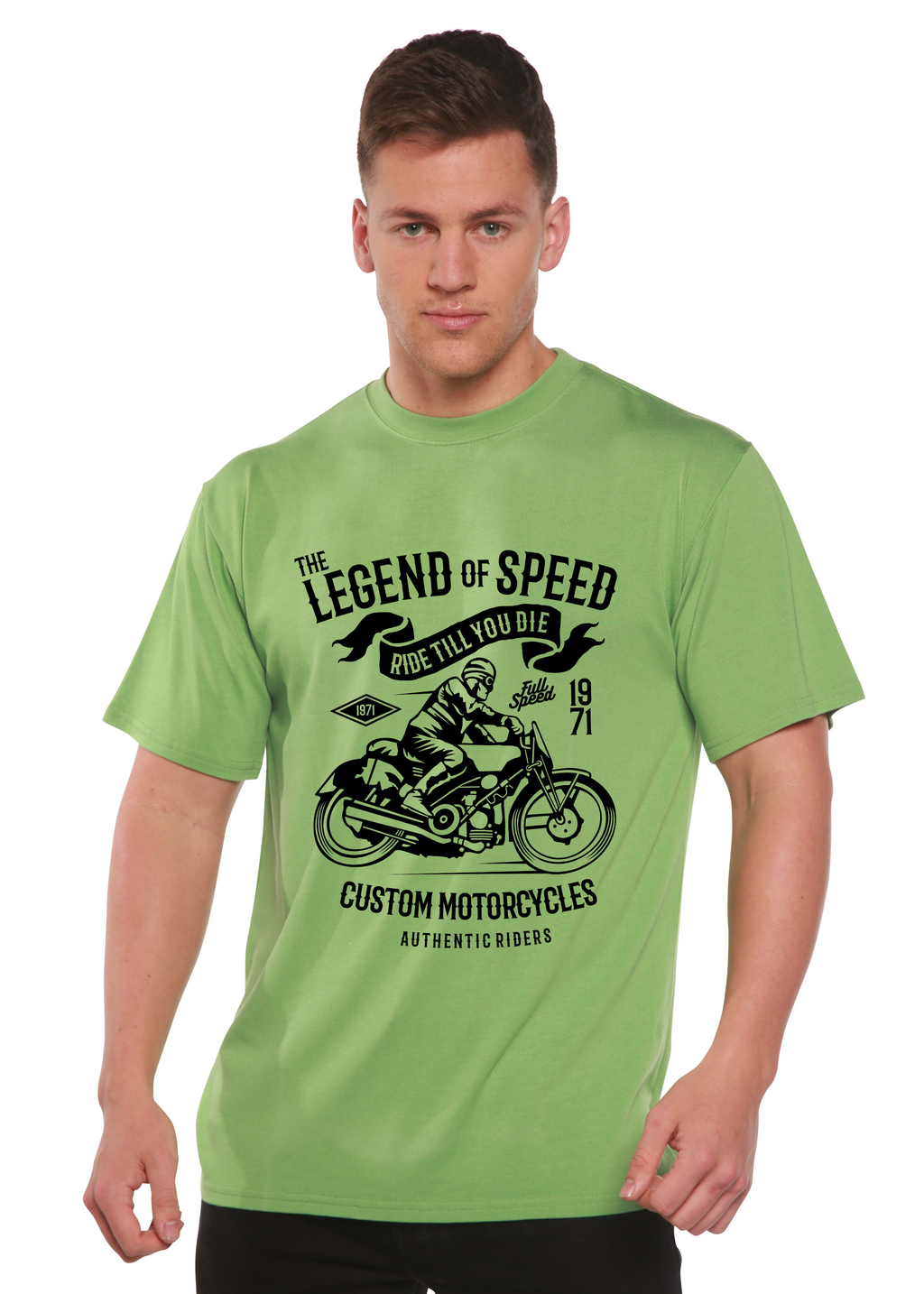 The Legend of Speed Spun Bamboo® Men's Bamboo Viscose/Organic Cotton Short Sleeve Graphic T-Shirt - The7Letter