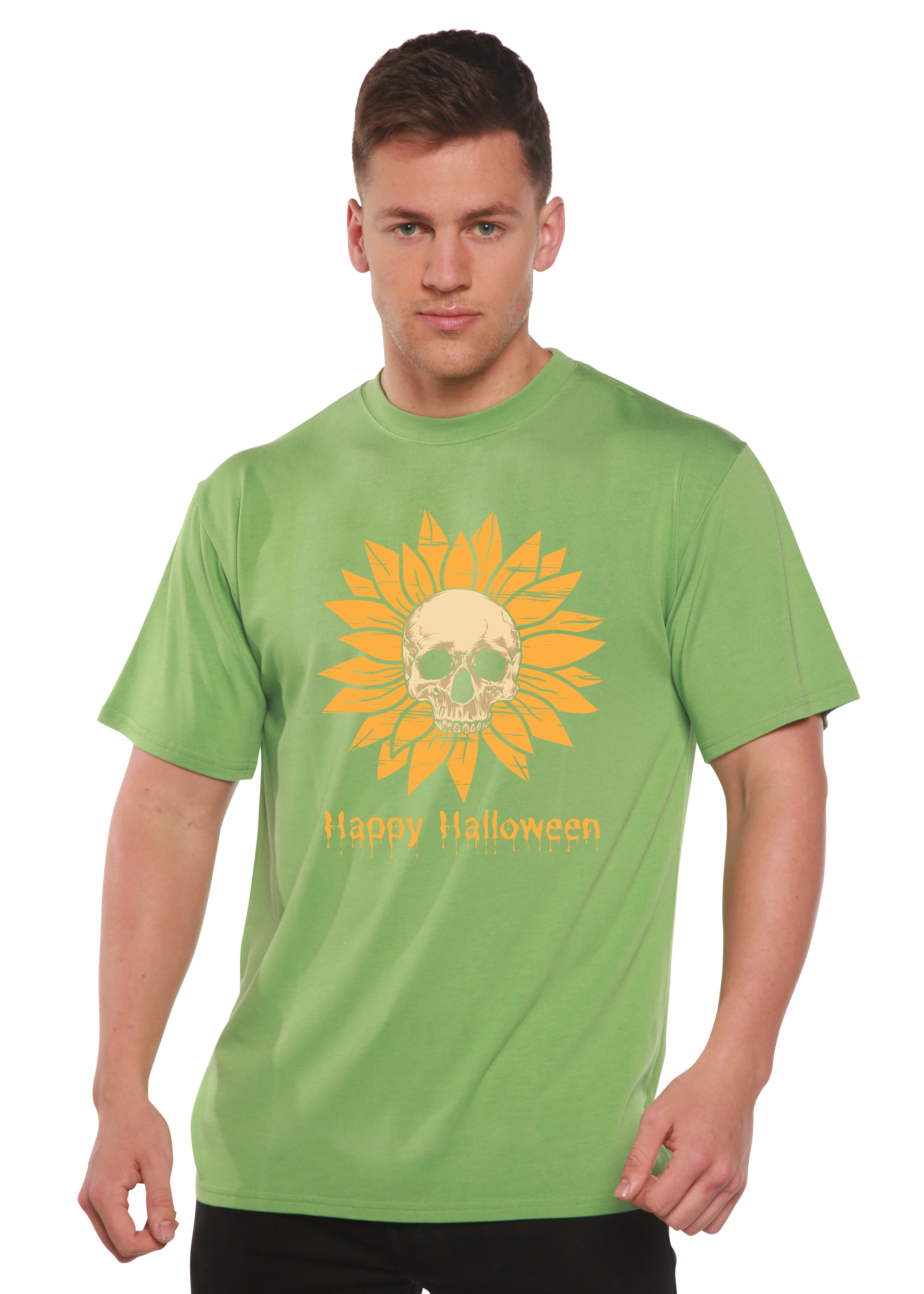 Happy Halloween Day Men's Bamboo Viscose/Organic Cotton Short Sleeve Graphic T-Shirt - The7Letter