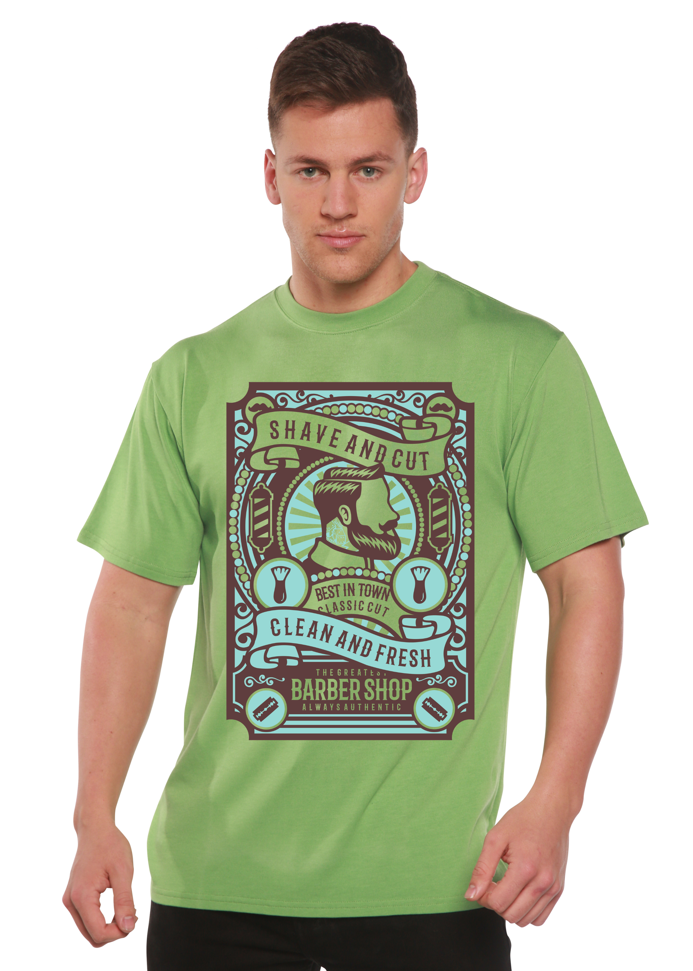 Shave and Cut Spun Bamboo® Men's Bamboo Viscose/Organic Cotton Short Sleeve Graphic T-Shirt - The7Letter