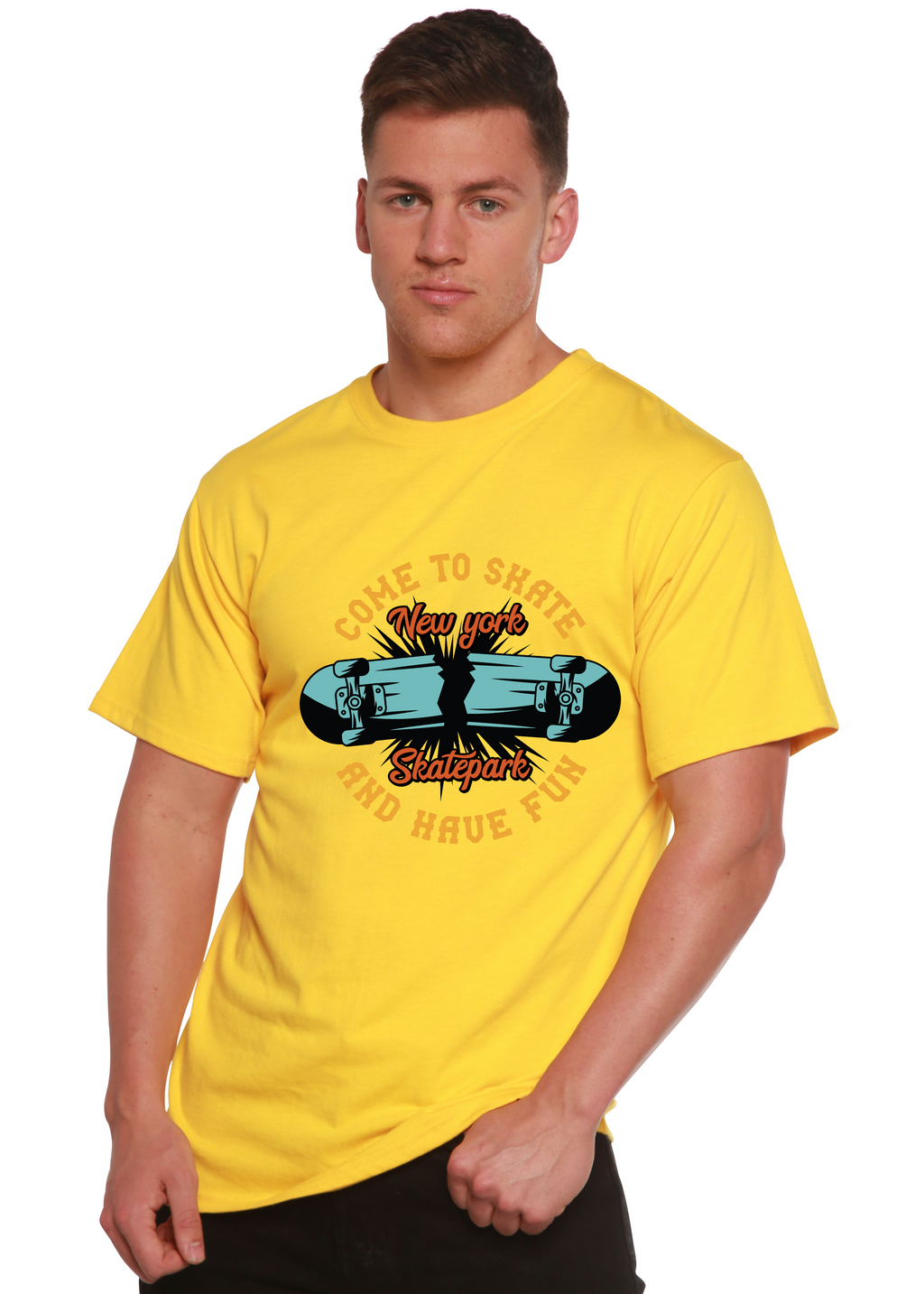 New York Skatepark Men's Bamboo Viscose/Organic Cotton Short Sleeve Graphic T-Shirt - The7Letter