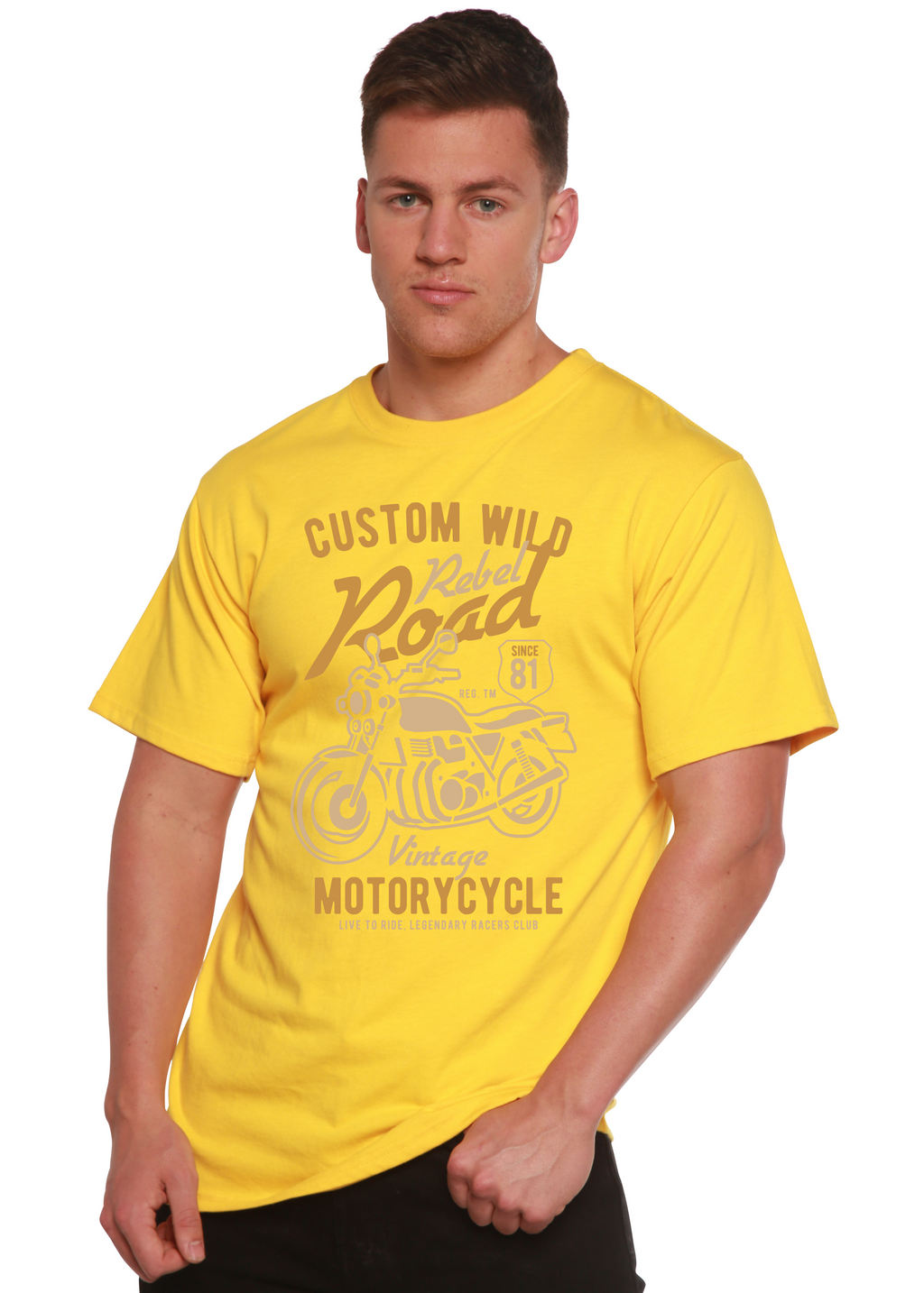 Custom Wild Men's Bamboo Viscose/Organic Cotton Short Sleeve Graphic T-Shirt - The7Letter