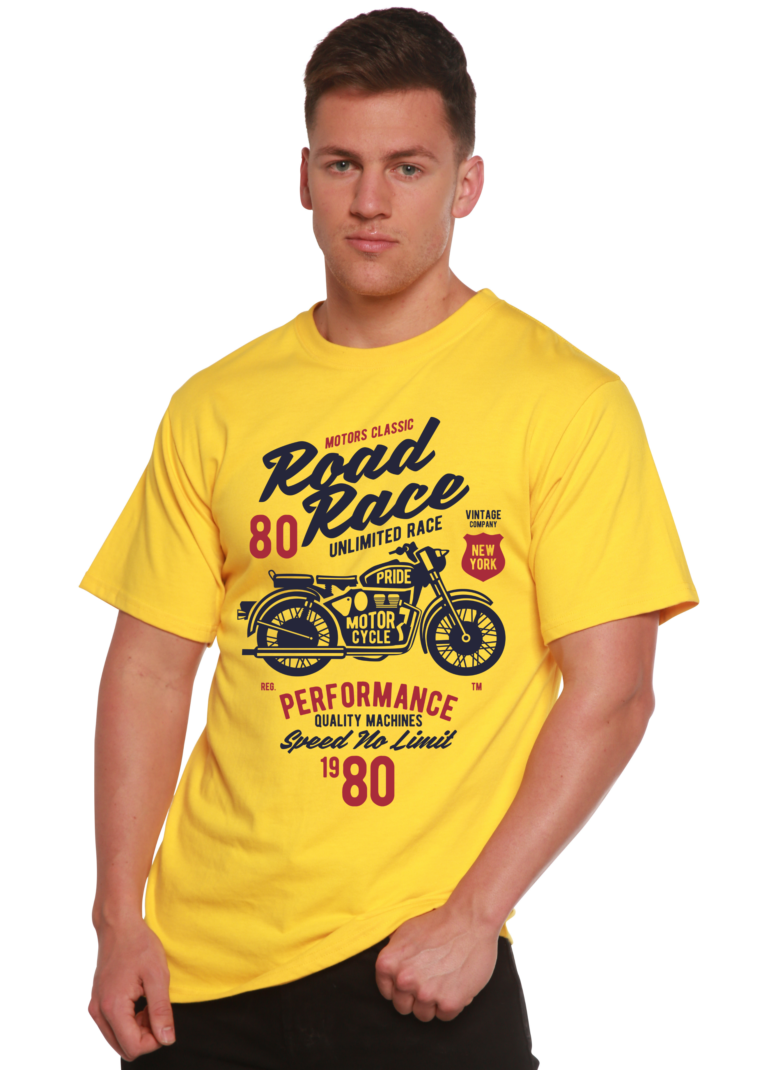 Road Race Motorcycles Spun Bamboo® Men's Bamboo Viscose/Organic Cotton Short Sleeve Graphic T-Shirt - The7Letter