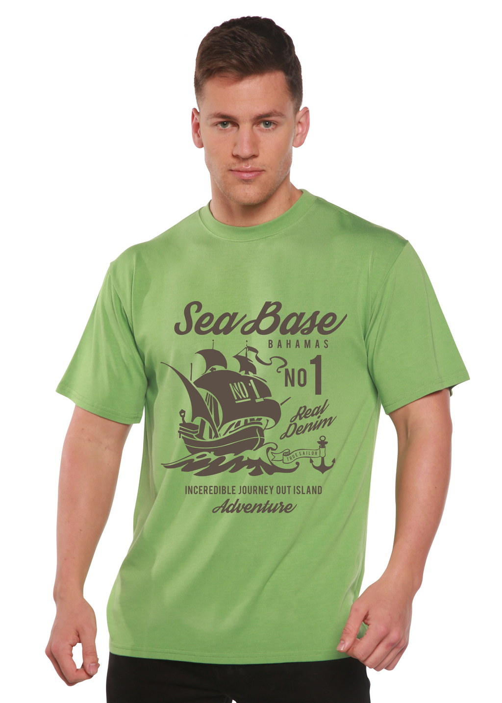 Sea Base Spun Bamboo® Men's Bamboo Viscose/Organic Cotton Short Sleeve Graphic T-Shirt - The7Letter