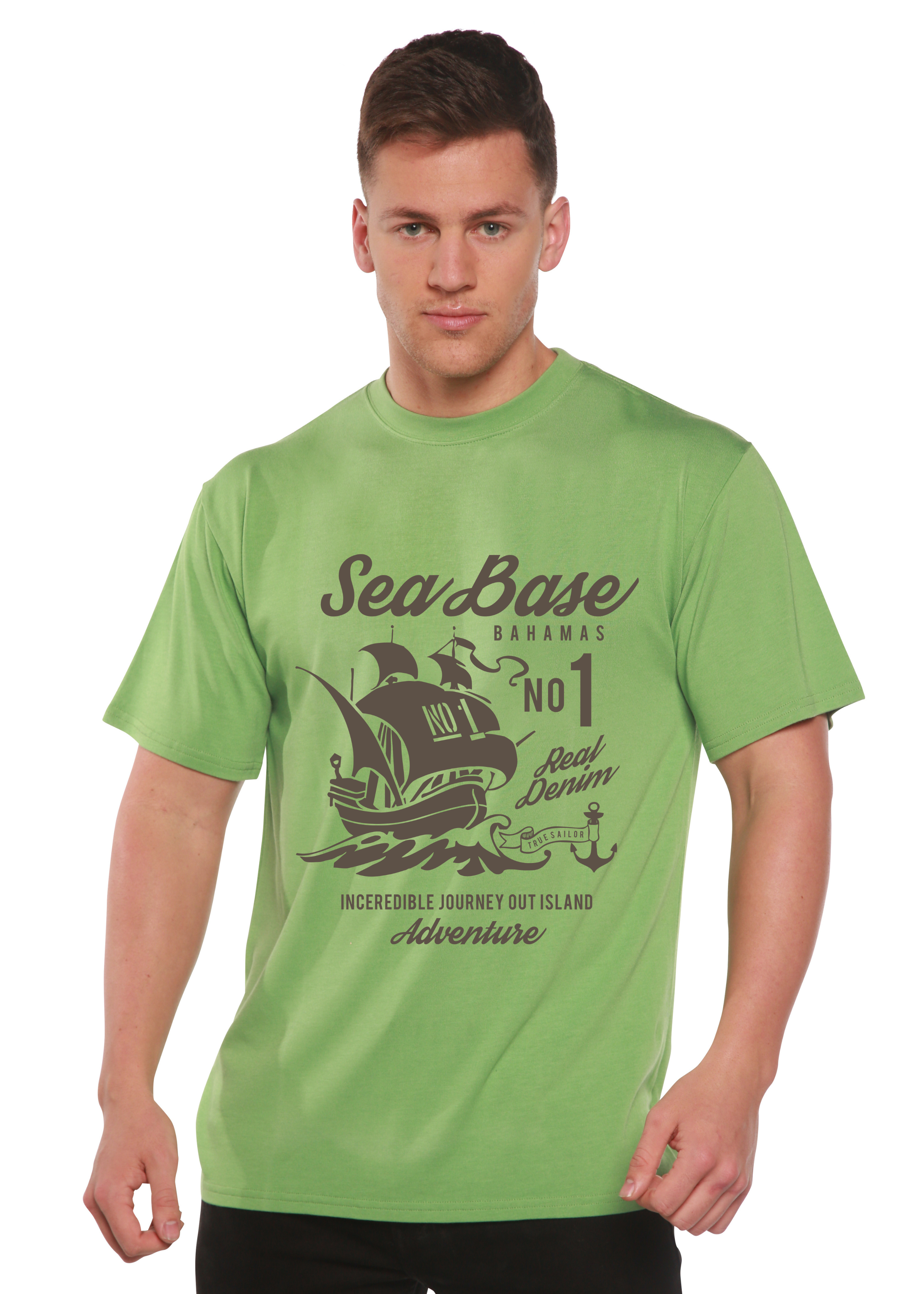 Sea Base Spun Bamboo® Men's Bamboo Viscose/Organic Cotton Short Sleeve Graphic T-Shirt - The7Letter