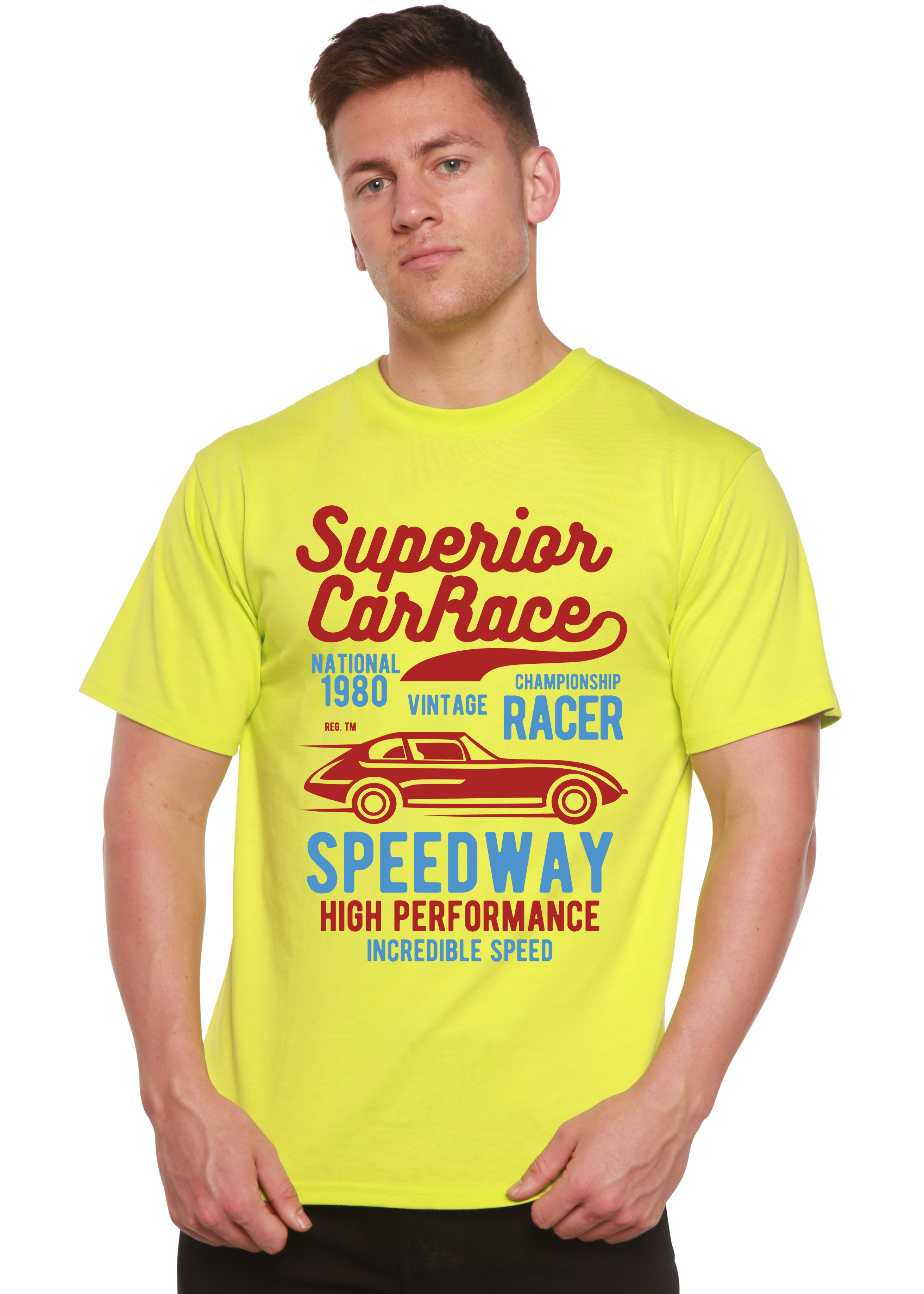 Superior Car Spun Bamboo® Men's Bamboo Viscose/Organic Cotton Short Sleeve Graphic T-Shirt - The7Letter