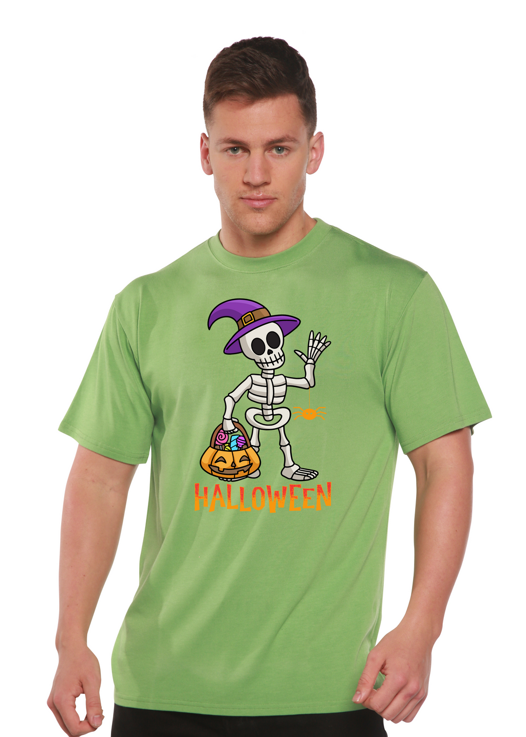 Happy Halloween Unisex Bamboo Viscose/Organic Cotton Short Sleeve Graphic T-Shirt - The7Letter