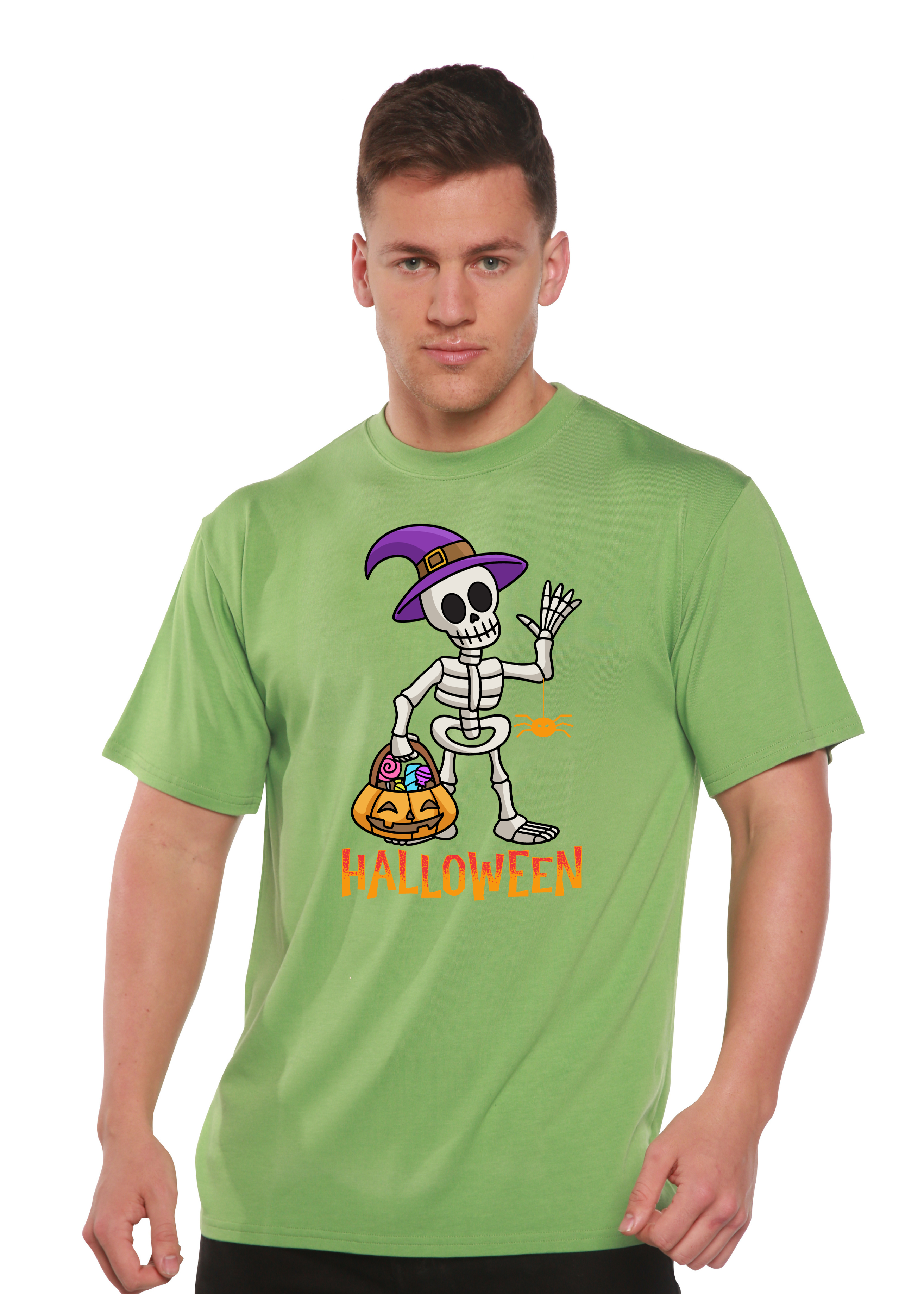Happy Halloween Unisex Bamboo Viscose/Organic Cotton Short Sleeve Graphic T-Shirt - The7Letter