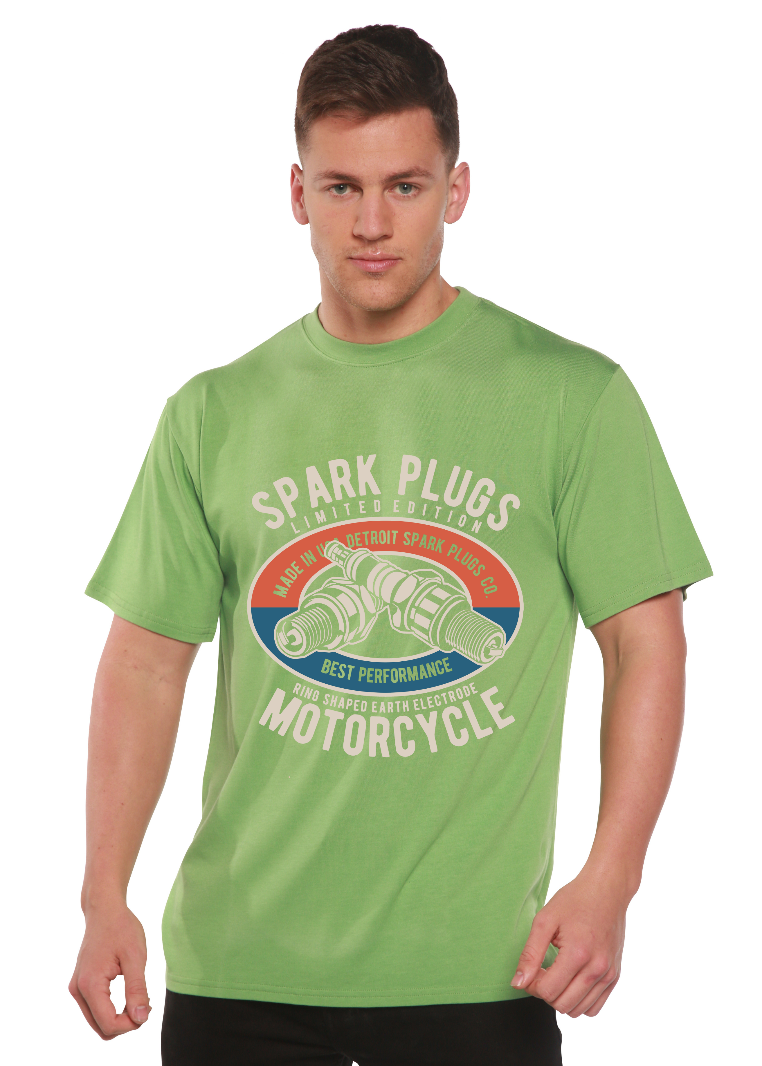 Spark Plugs Spun Bamboo® Men's Bamboo Viscose/Organic Cotton Short Sleeve Graphic T-Shirt - The7Letter