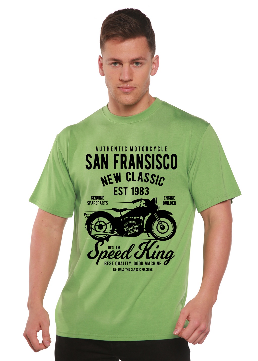 San Fransisco Spun Bamboo® Men's Bamboo Viscose/Organic Cotton Short Sleeve Graphic T-Shirt - The7Letter