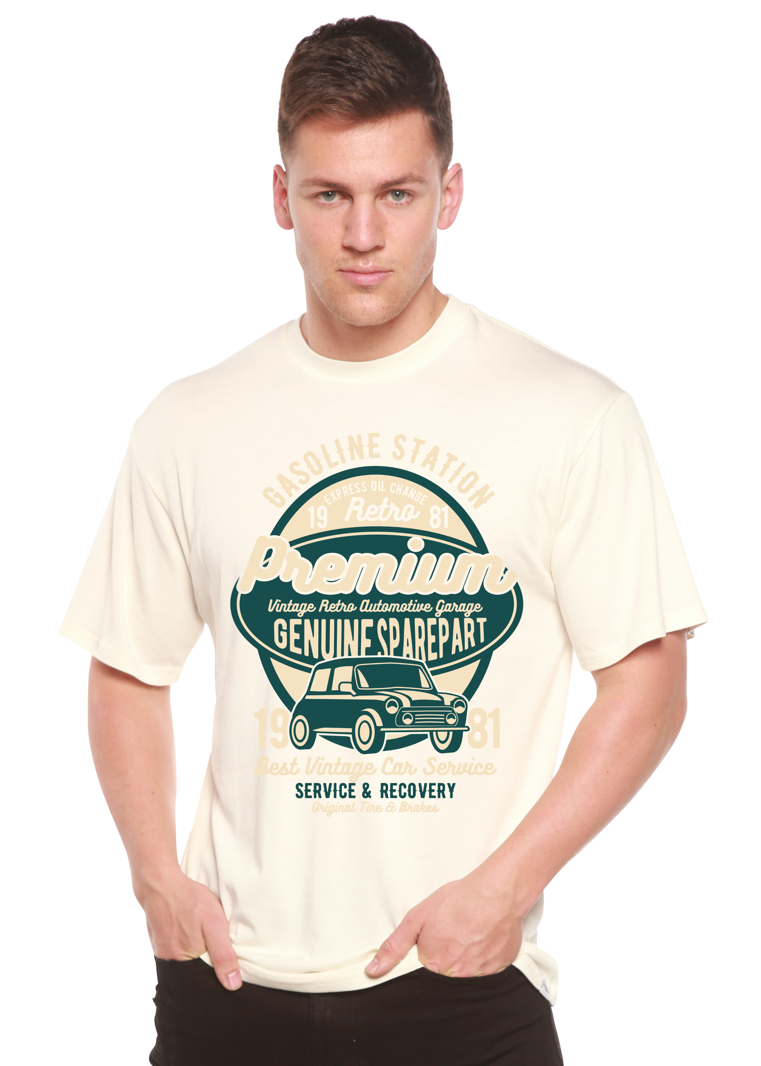 Premium Garage Spun Bamboo® Men's Bamboo Viscose/Organic Cotton Short Sleeve Graphic T-Shirt - The7Letter