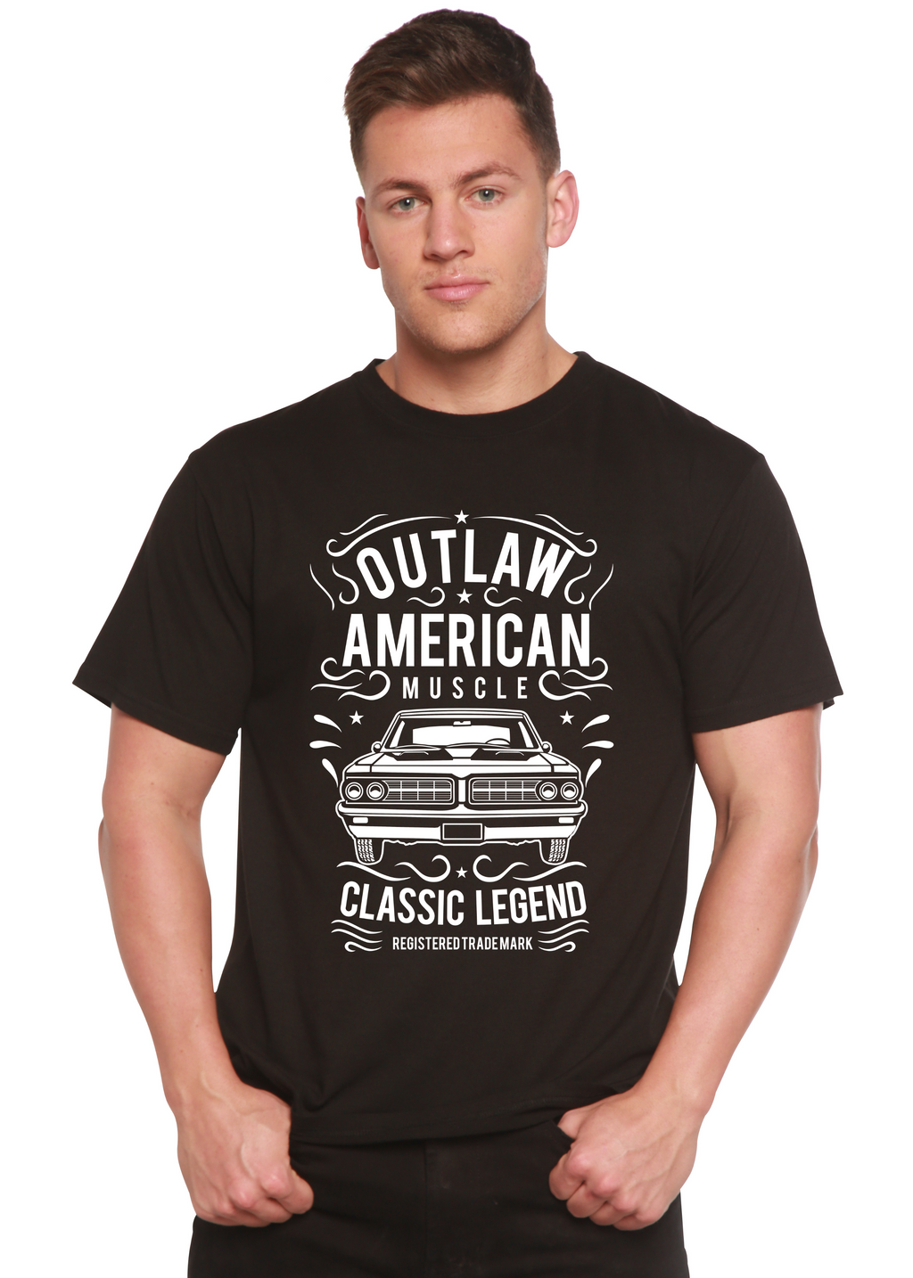 Outlaw American Muscle Spun Bamboo® Men's Bamboo Viscose/Organic Cotton Short Sleeve Graphic T-Shirt - The7Letter