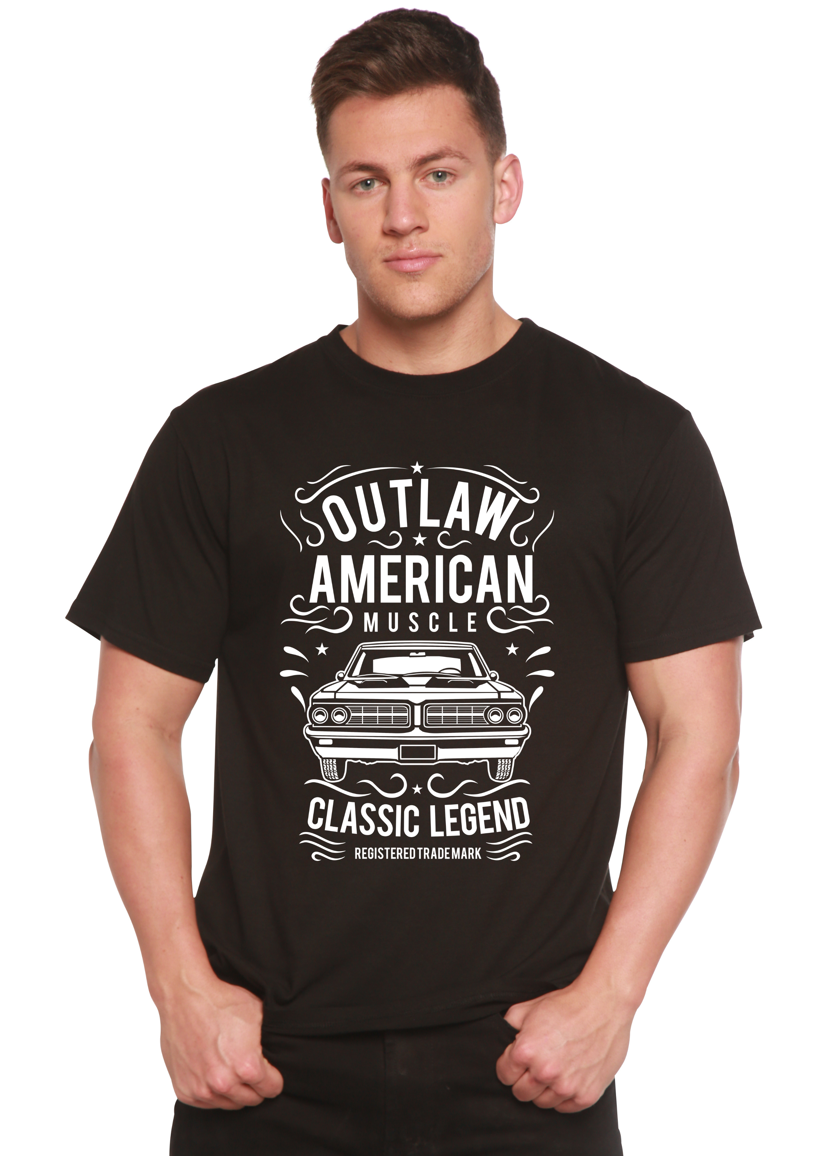 Outlaw American Muscle Spun Bamboo® Men's Bamboo Viscose/Organic Cotton Short Sleeve Graphic T-Shirt - The7Letter
