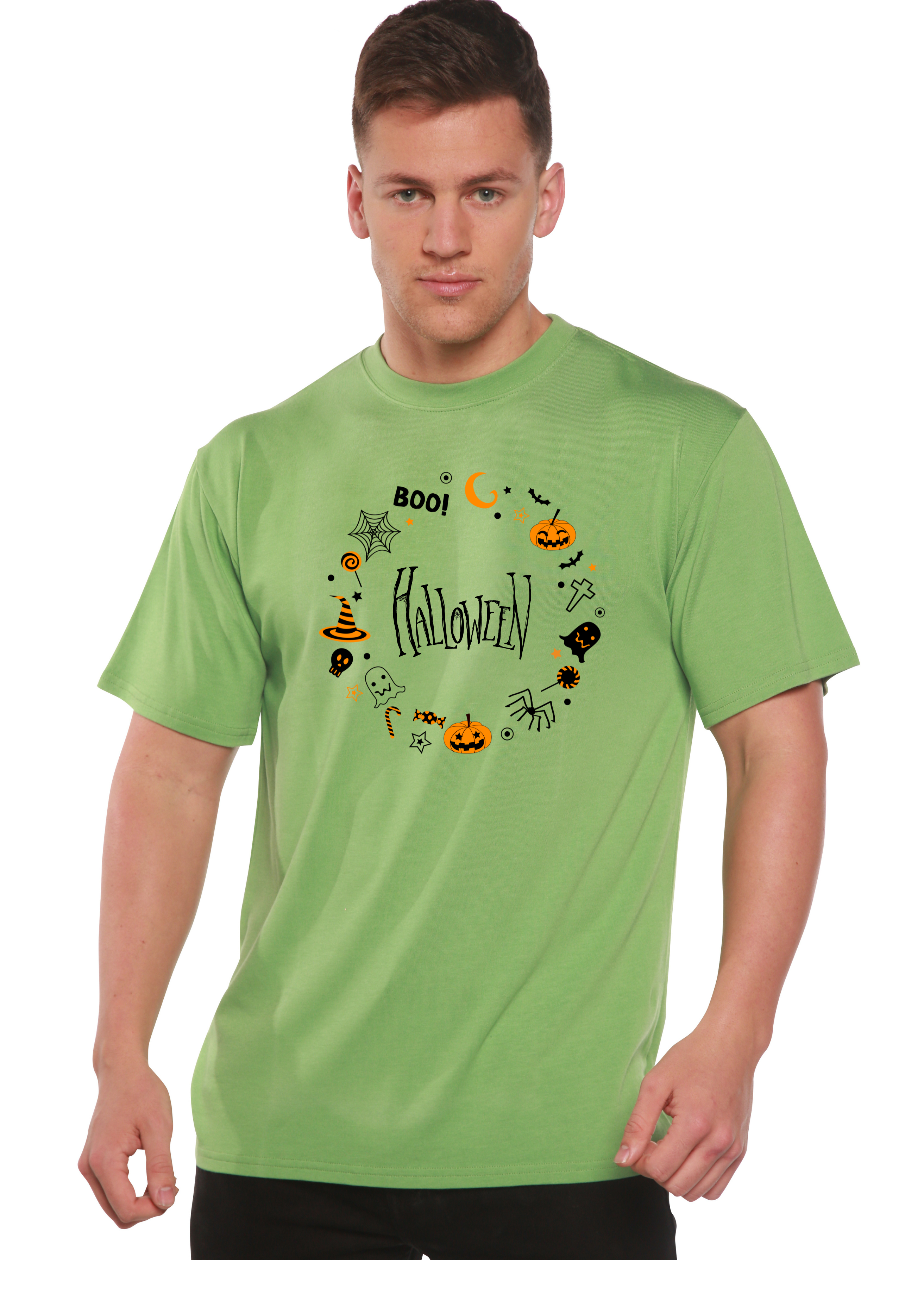 Bool Halloween Men's Bamboo Viscose/Organic Cotton Short Sleeve Graphic T-Shirt - The7Letter
