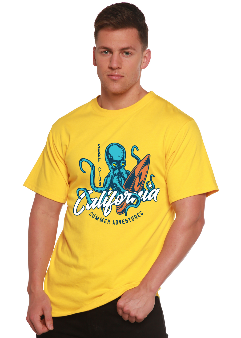 California Summer Adventures Men's Bamboo Viscose/Organic Cotton Short Sleeve Graphic T-Shirt - The7Letter