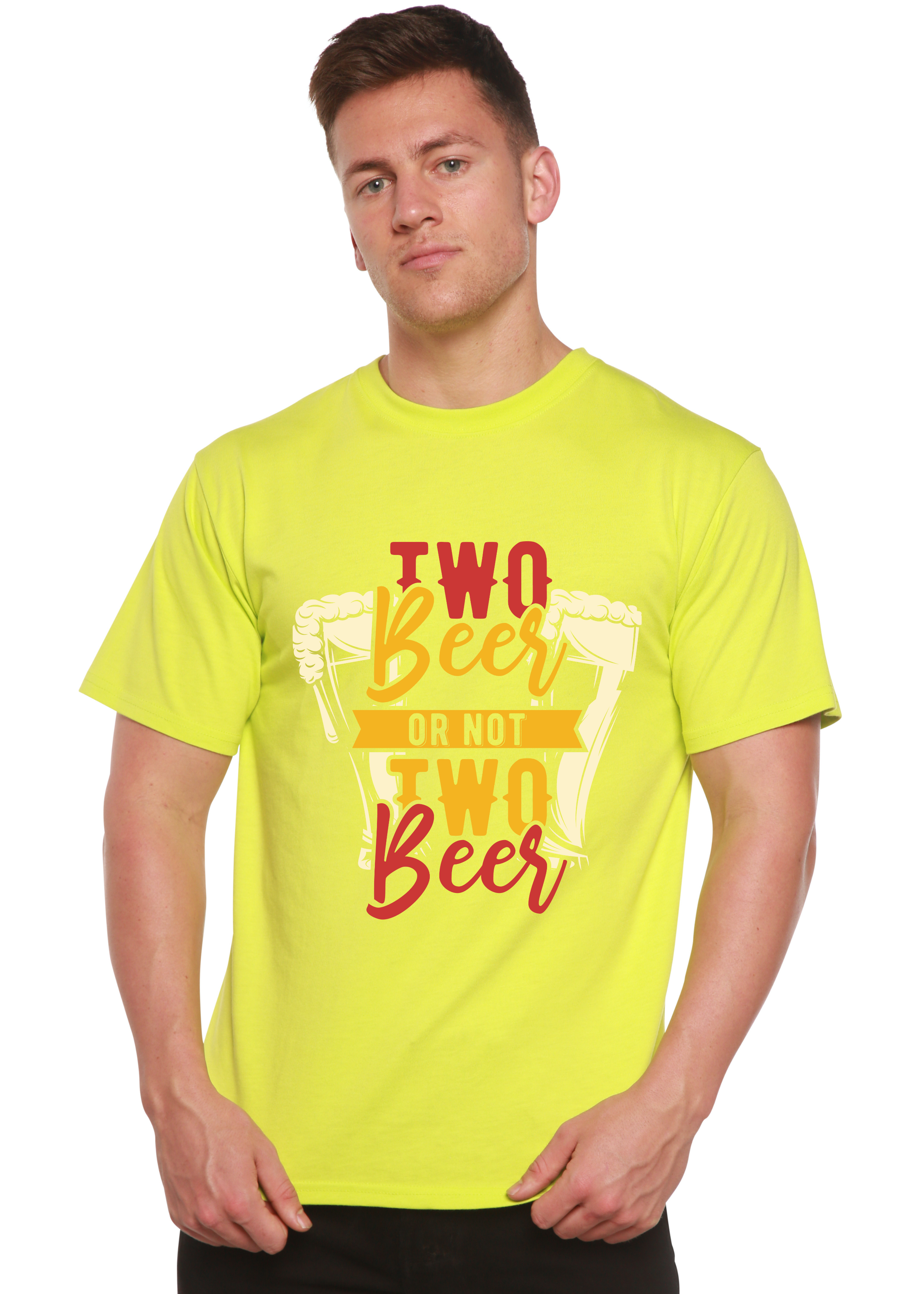 Two Beer Men's Bamboo Viscose/Organic Cotton Short Sleeve Graphic T-Shirt - The7Letter